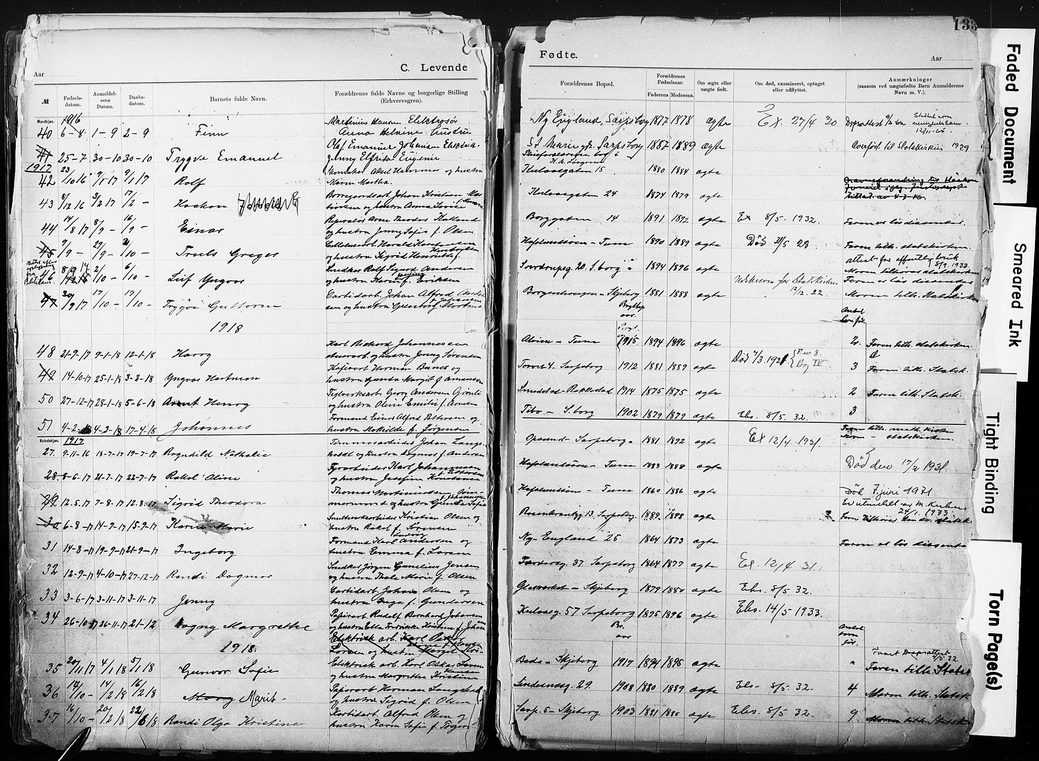 Sarpsborg metodistkirke, SAO/PAO-0233/A/L0004: Dissenter register no. 4, 1892-1923, p. 133
