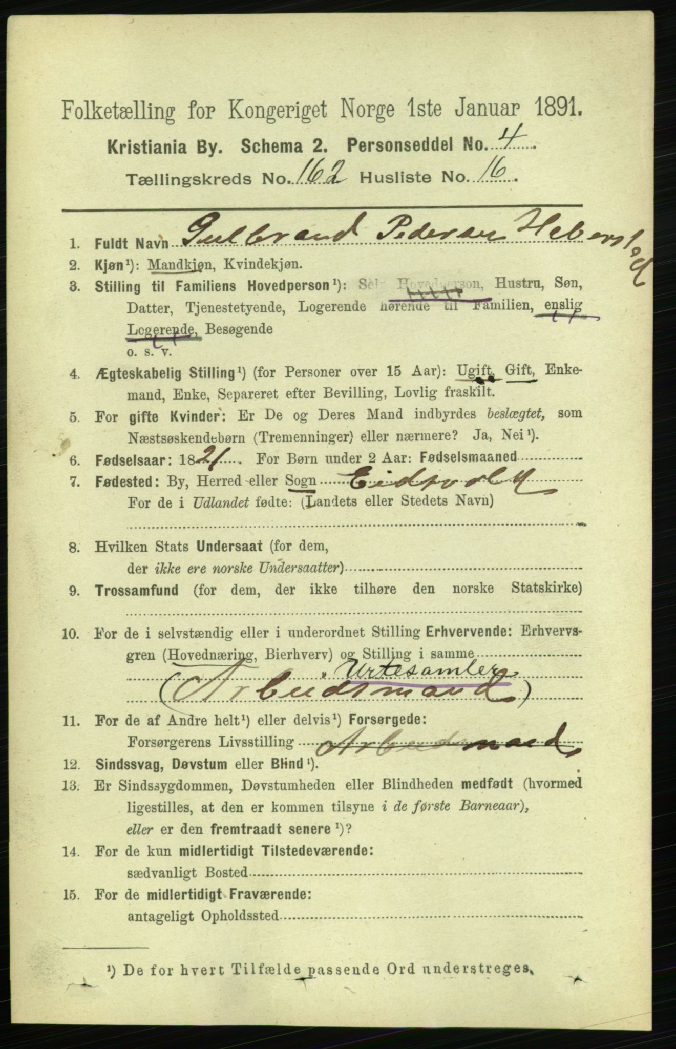RA, 1891 census for 0301 Kristiania, 1891, p. 93384