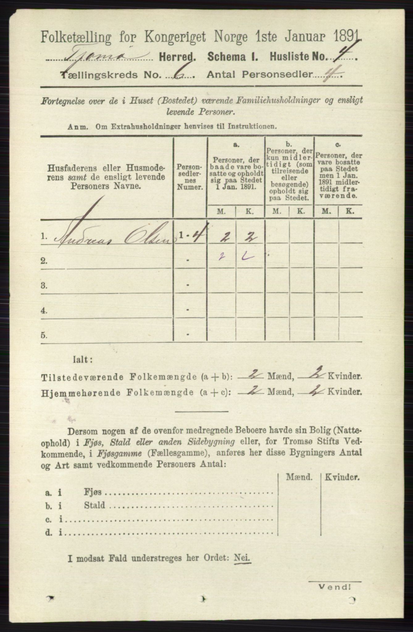 RA, 1891 census for 0723 Tjøme, 1891, p. 2062