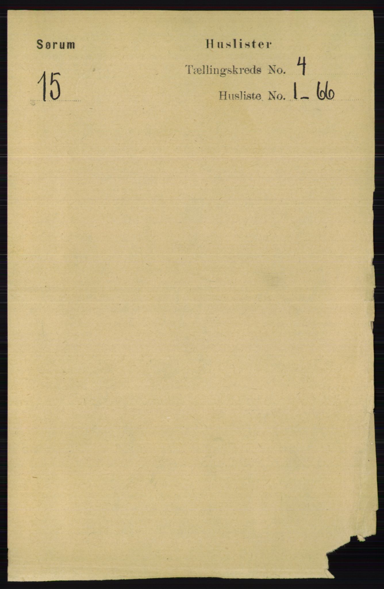 RA, 1891 census for 0226 Sørum, 1891, p. 1815