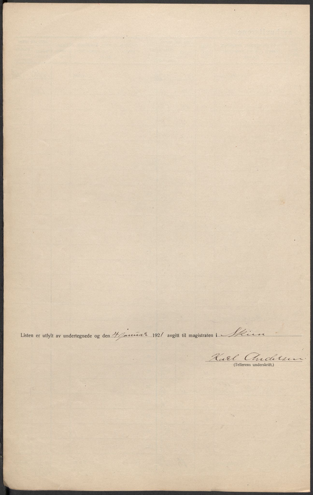 SAKO, 1920 census for Skien, 1920, p. 57