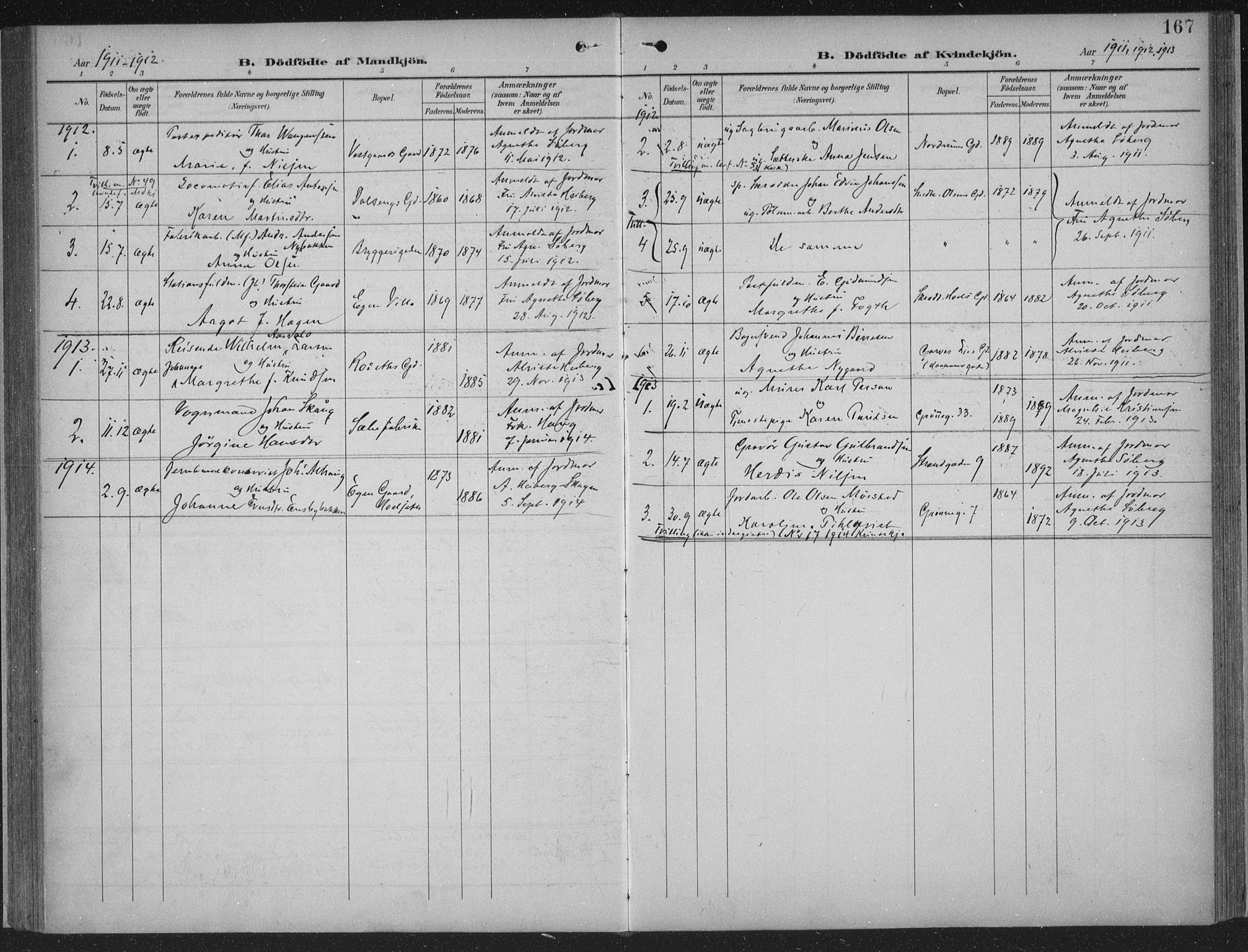 Hamar prestekontor, AV/SAH-DOMPH-002/H/Ha/Haa/L0001: Parish register (official) no. 1, 1900-1914, p. 167