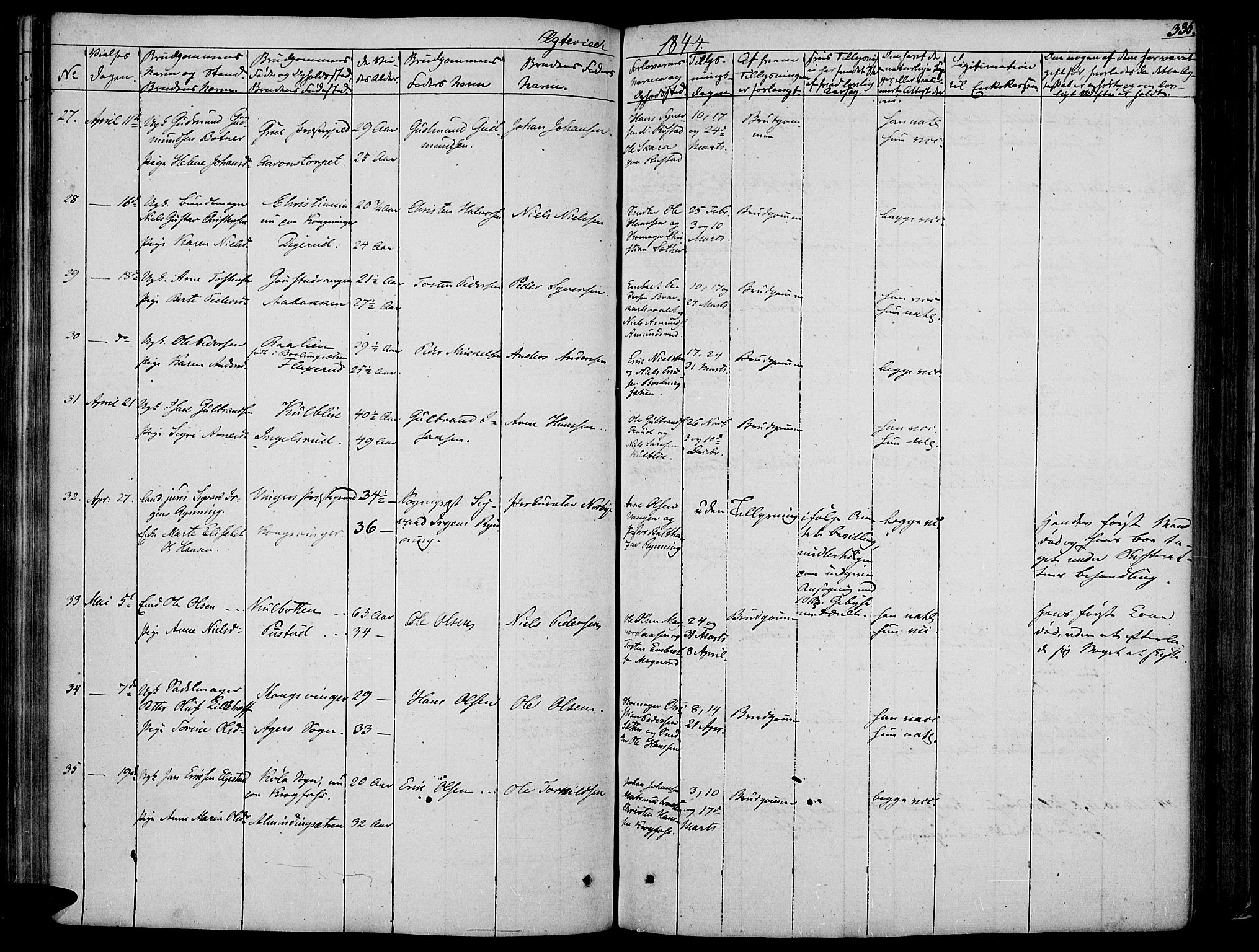 Vinger prestekontor, AV/SAH-PREST-024/H/Ha/Haa/L0008: Parish register (official) no. 8, 1839-1847, p. 336