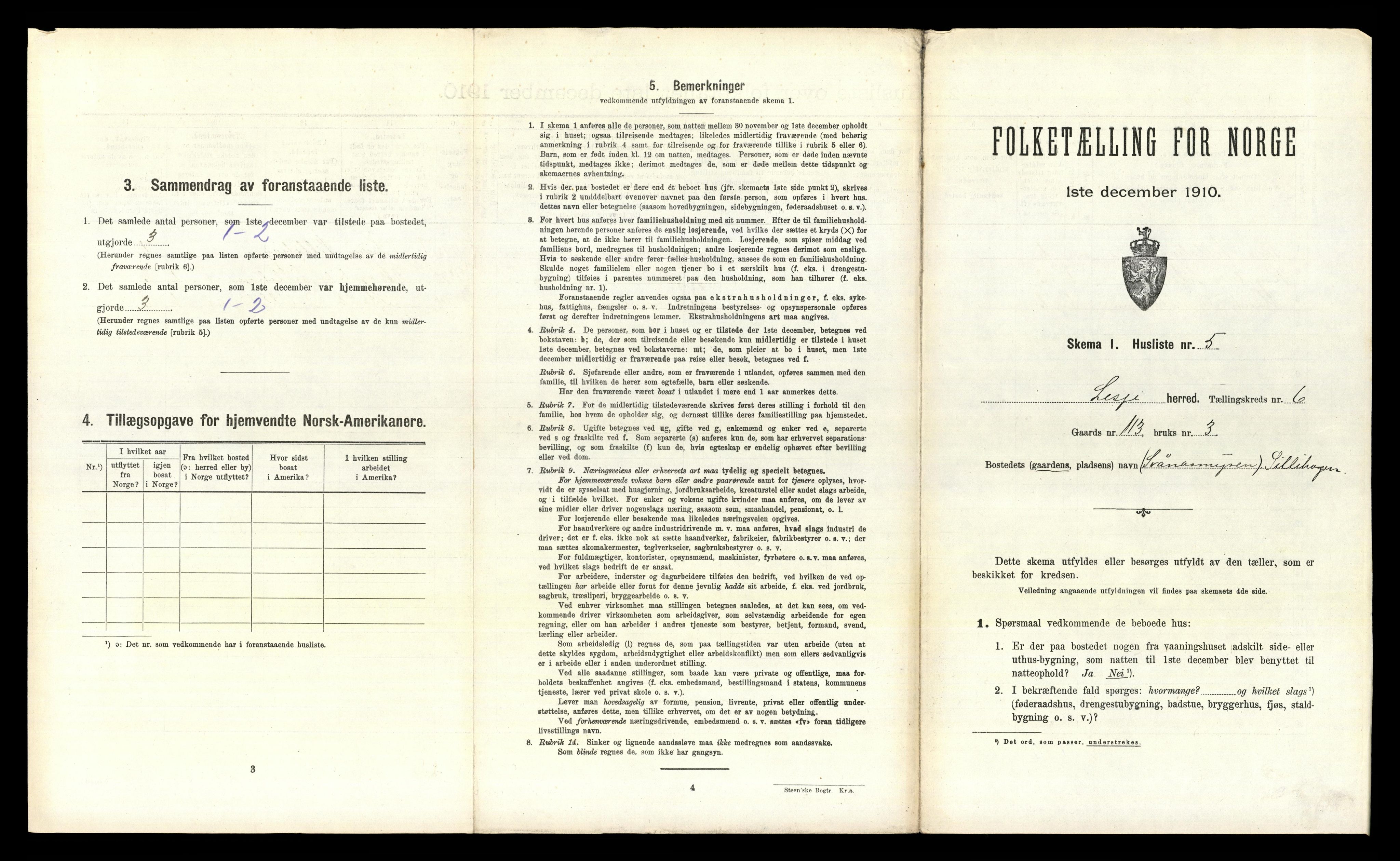 RA, 1910 census for Lesja, 1910, p. 719