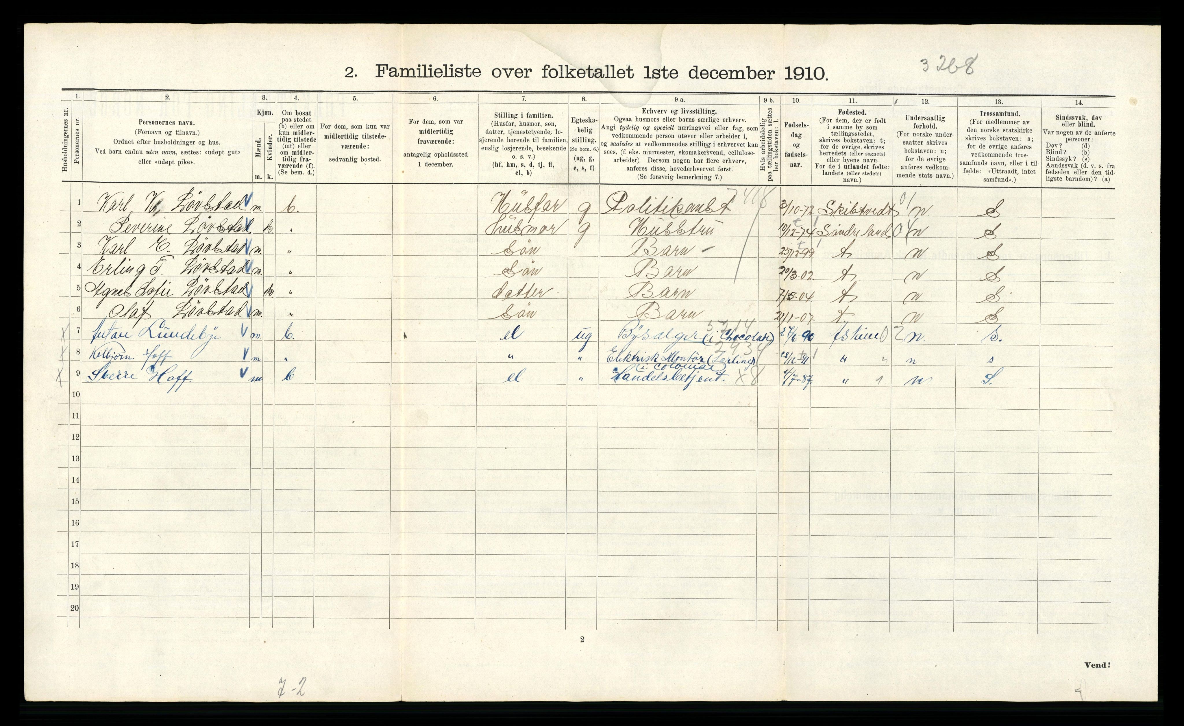 RA, 1910 census for Kristiania, 1910, p. 39793