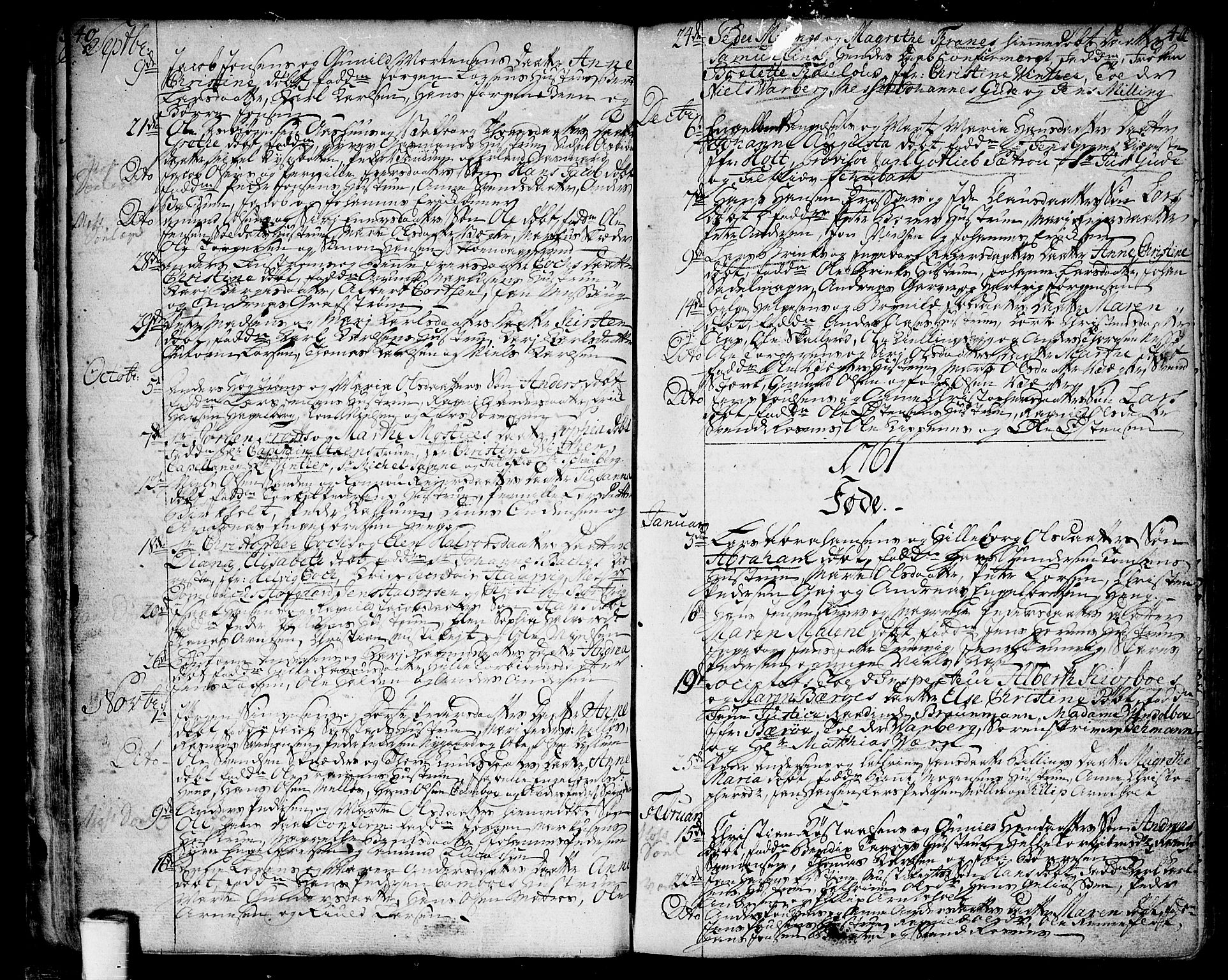 Moss prestekontor Kirkebøker, AV/SAO-A-2003/F/Fa/L0002: Parish register (official) no. I 2, 1753-1779, p. 40-41