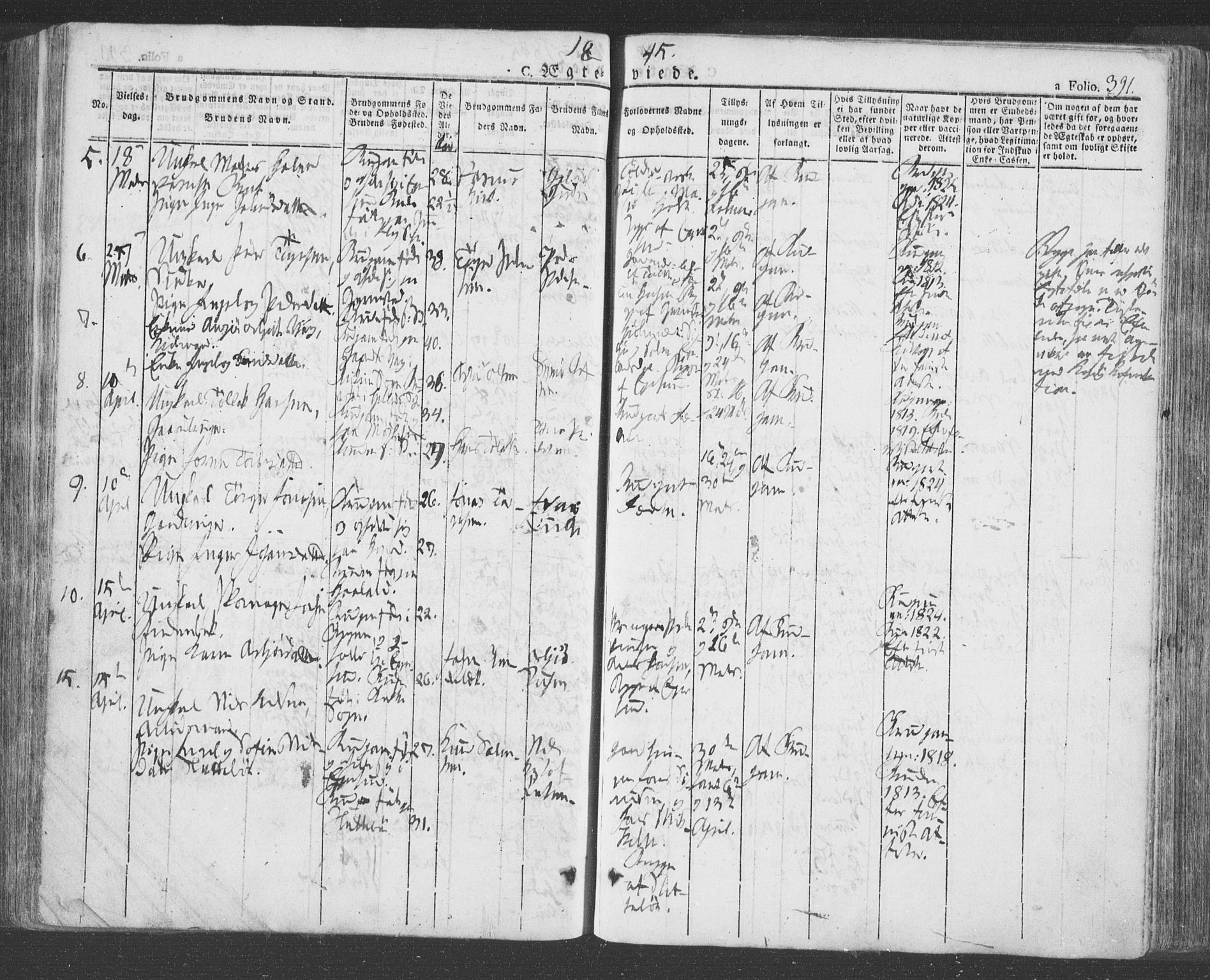 Eigersund sokneprestkontor, AV/SAST-A-101807/S08/L0009: Parish register (official) no. A 9, 1827-1850, p. 391