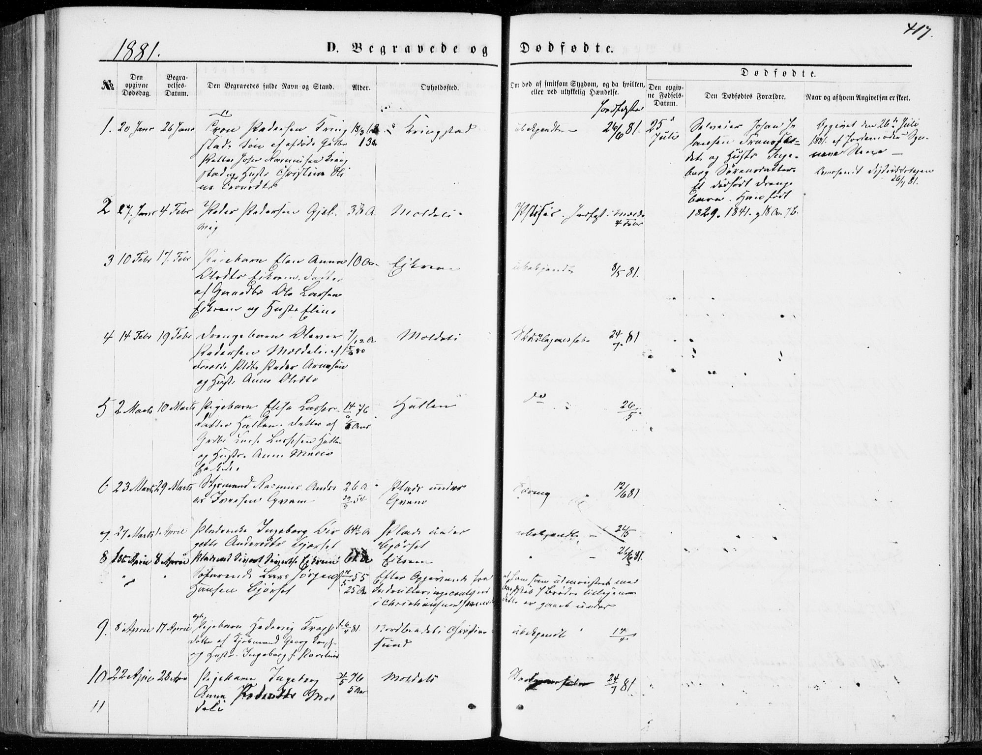 Ministerialprotokoller, klokkerbøker og fødselsregistre - Møre og Romsdal, SAT/A-1454/555/L0655: Parish register (official) no. 555A05, 1869-1886, p. 417