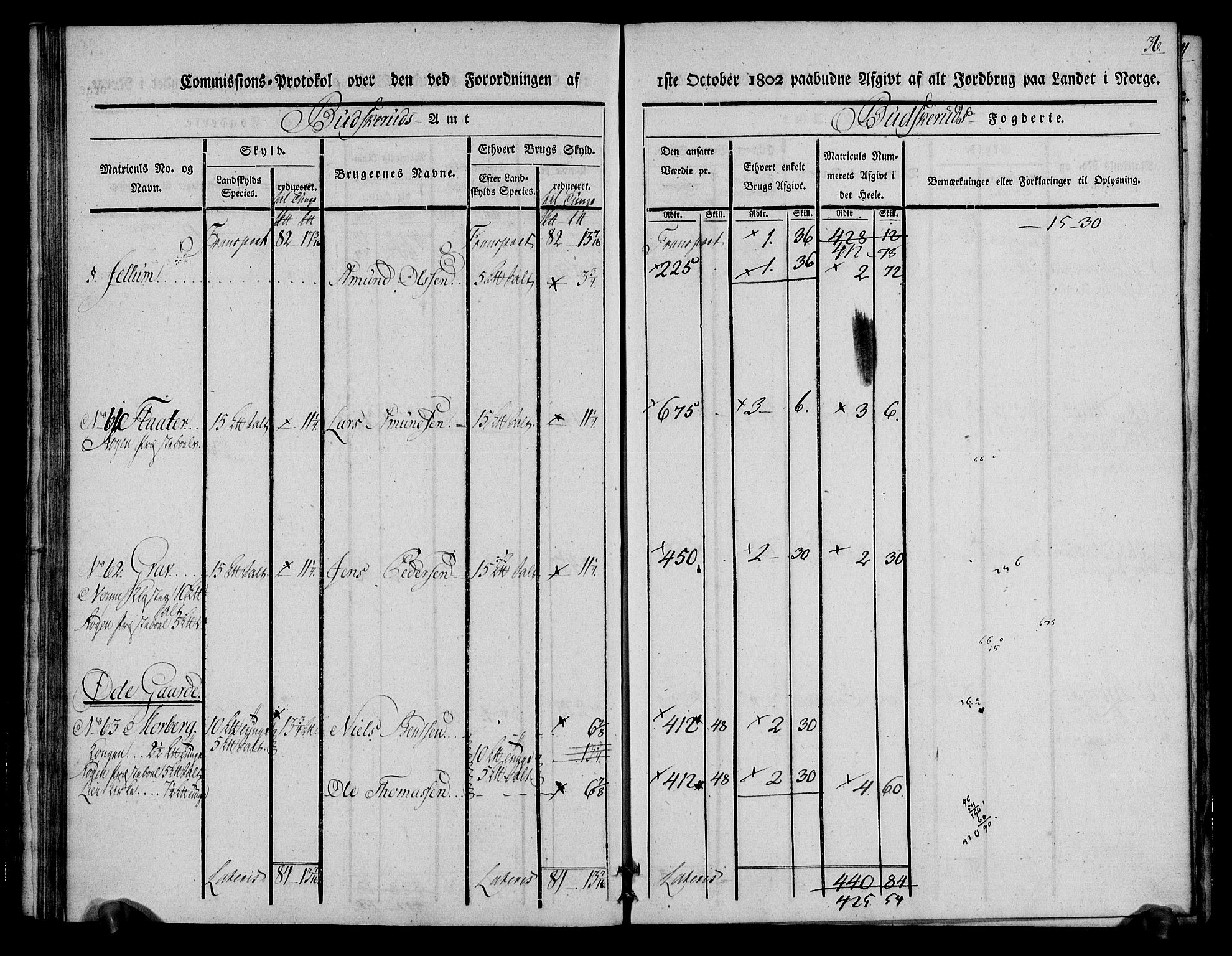 Rentekammeret inntil 1814, Realistisk ordnet avdeling, AV/RA-EA-4070/N/Ne/Nea/L0062: Buskerud fogderi. Kommisjonsprotokoll for Røyken prestegjeld, 1803, p. 36