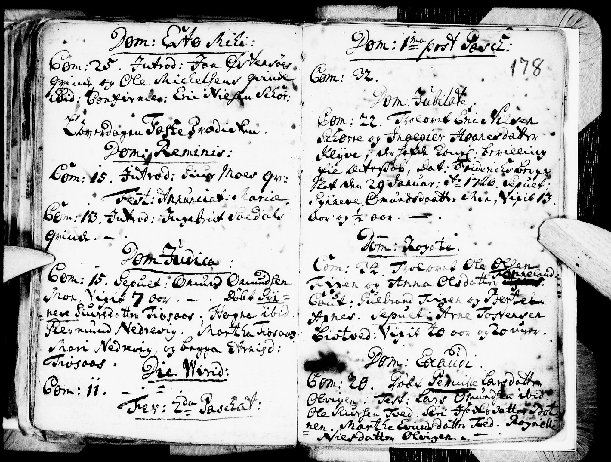 Kvam sokneprestembete, SAB/A-76201/H/Haa: Parish register (official) no. A 1, 1690-1741, p. 178