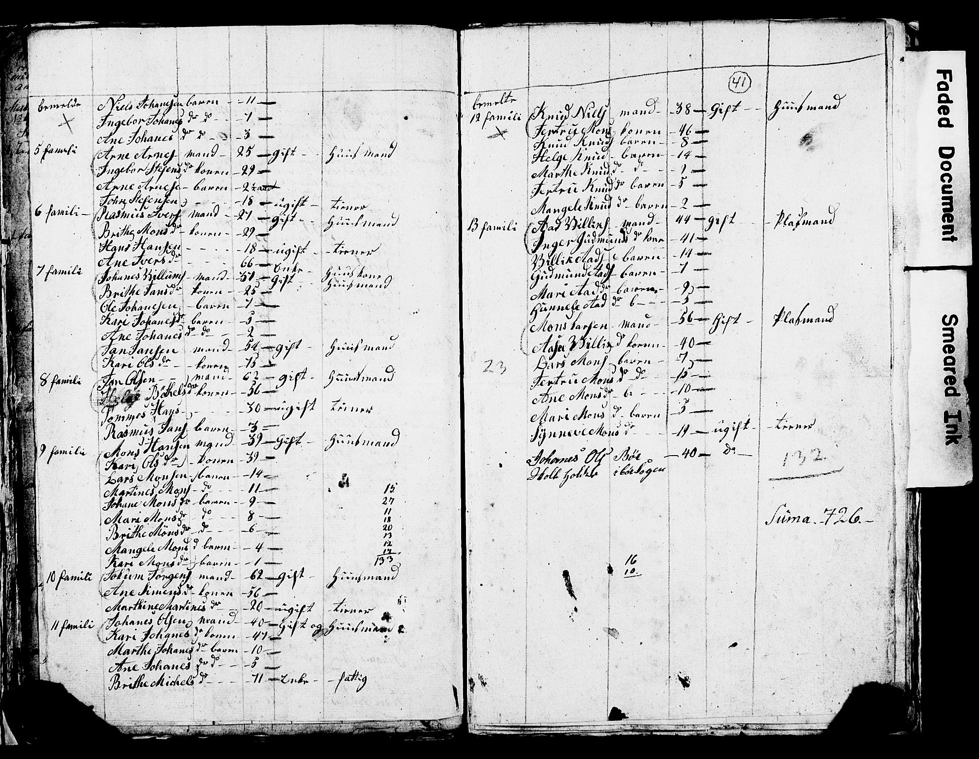 SAB, 1825 Census for Manger parish, 1825, p. 45