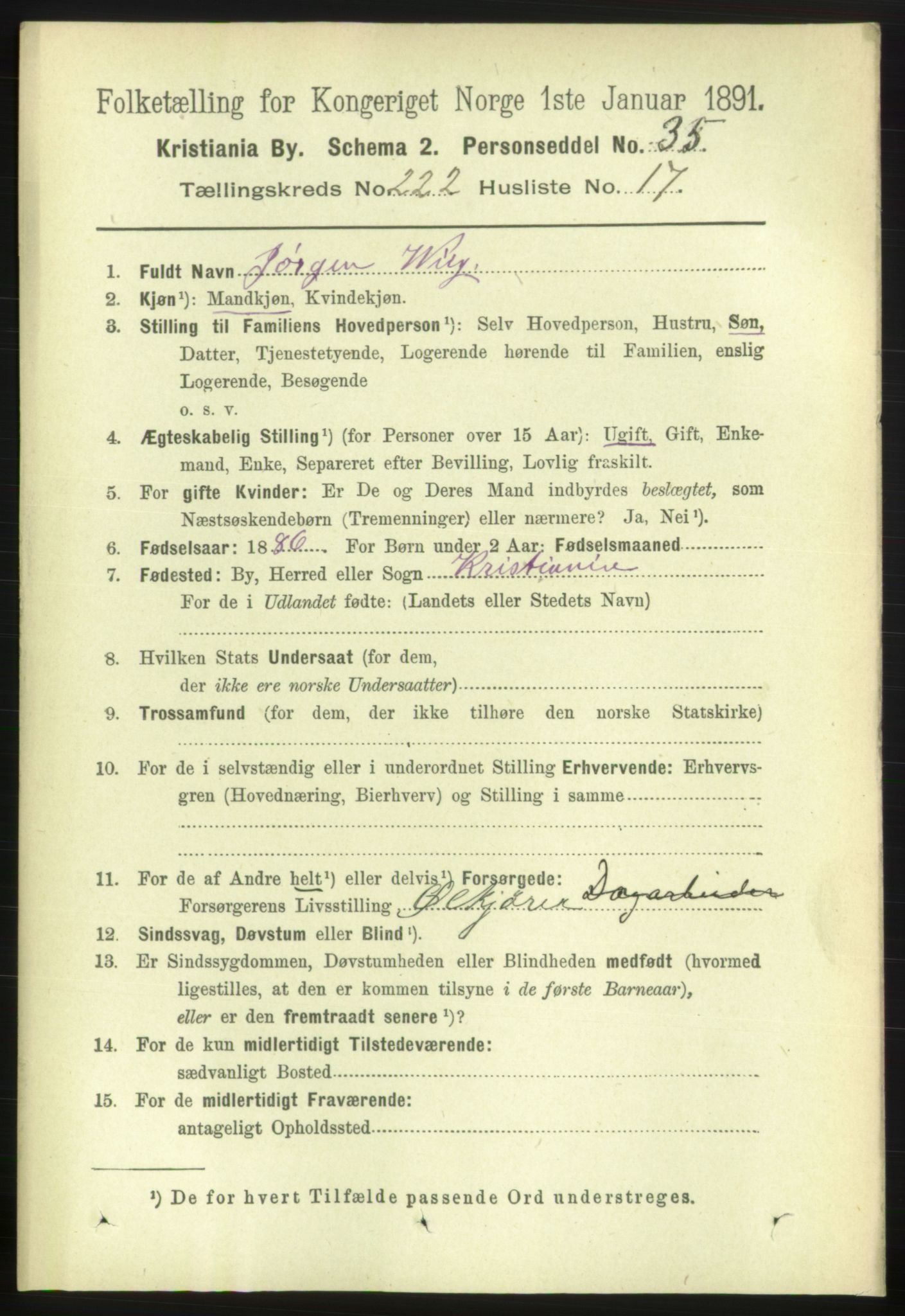 RA, 1891 census for 0301 Kristiania, 1891, p. 133747