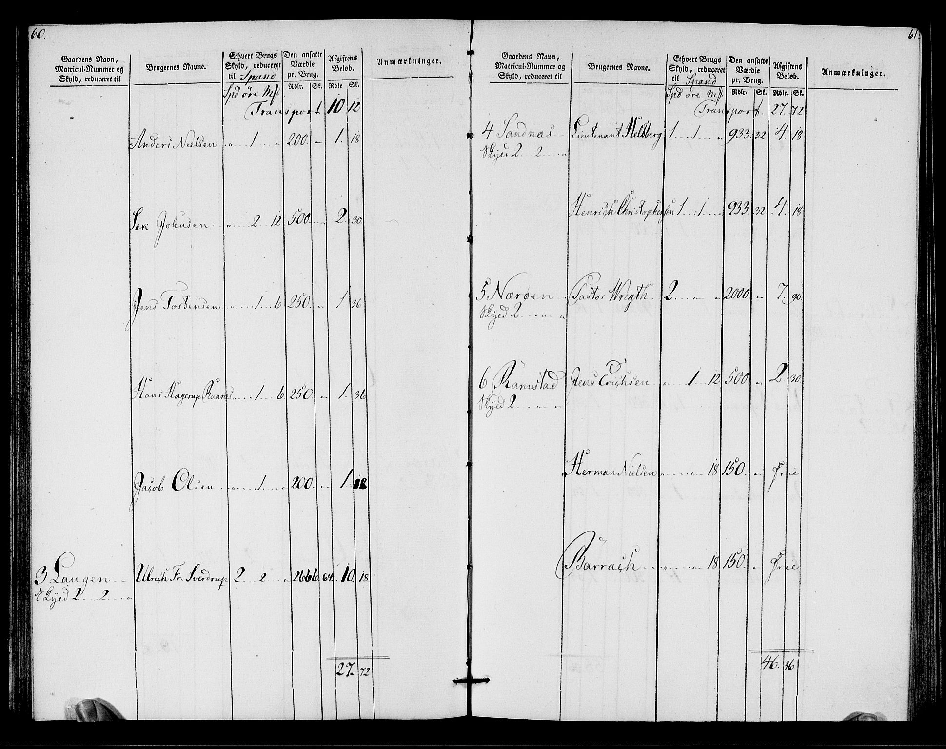 Rentekammeret inntil 1814, Realistisk ordnet avdeling, RA/EA-4070/N/Ne/Nea/L0155: Namdalen fogderi. Oppebørselsregister, 1803-1804, p. 32