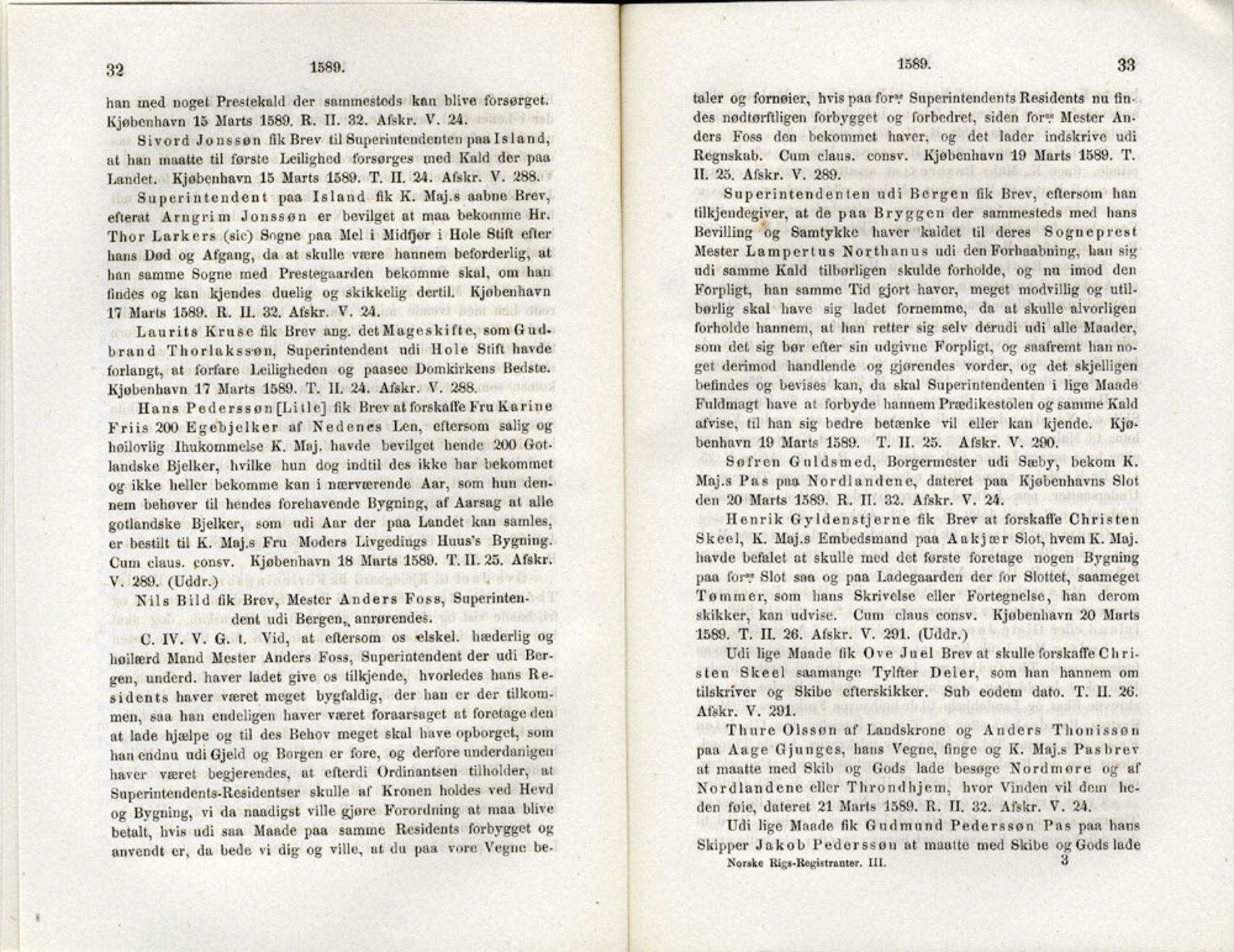 Publikasjoner utgitt av Det Norske Historiske Kildeskriftfond, PUBL/-/-/-: Norske Rigs-Registranter, bind 3, 1588-1602, p. 32-33