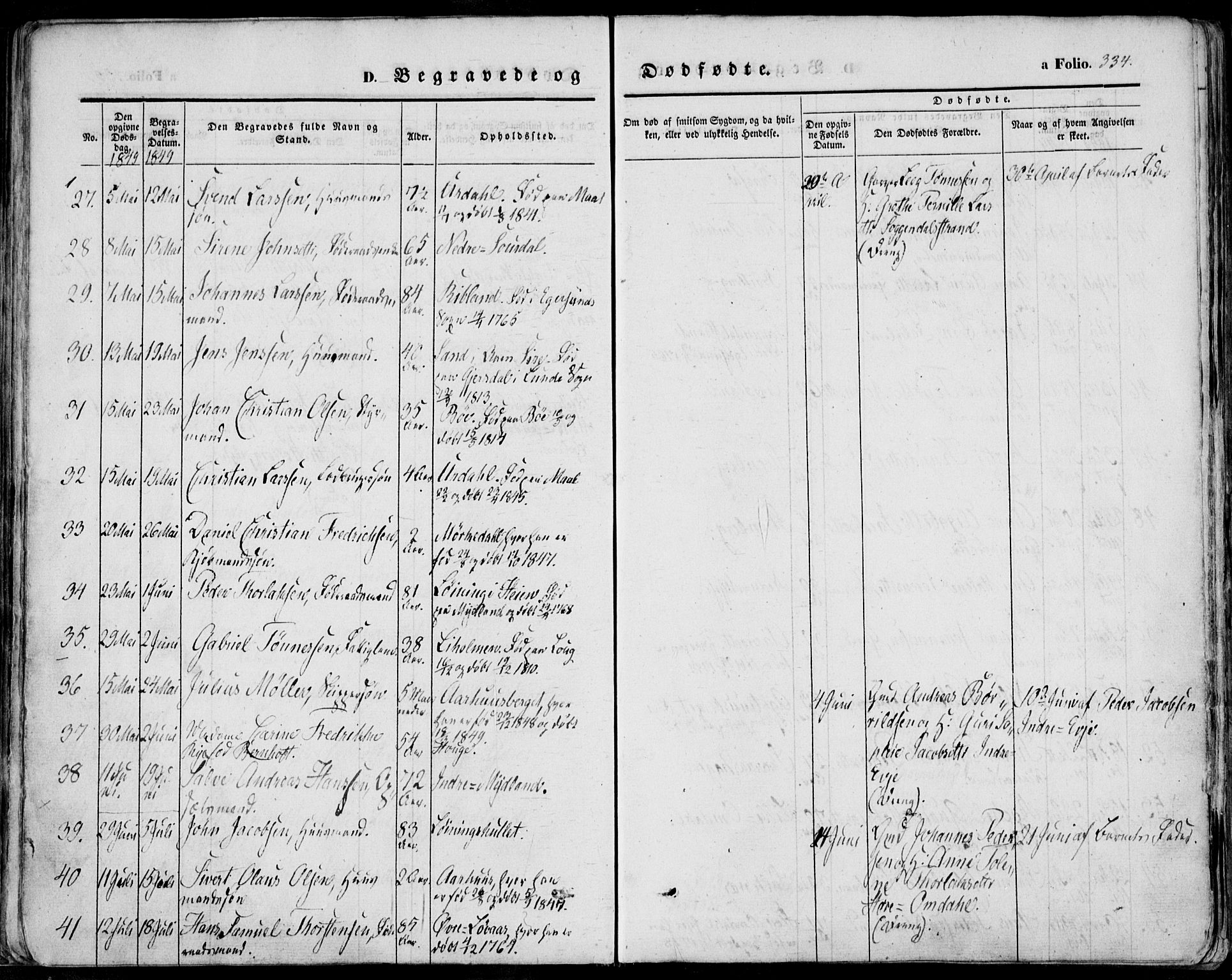 Sokndal sokneprestkontor, AV/SAST-A-101808: Parish register (official) no. A 8.2, 1842-1857, p. 334