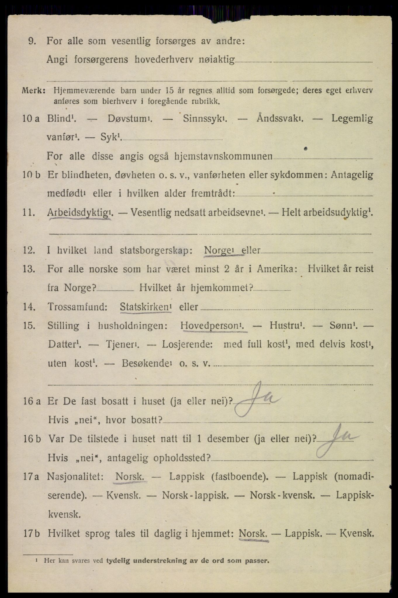 SAT, 1920 census for Øksnes, 1920, p. 2849