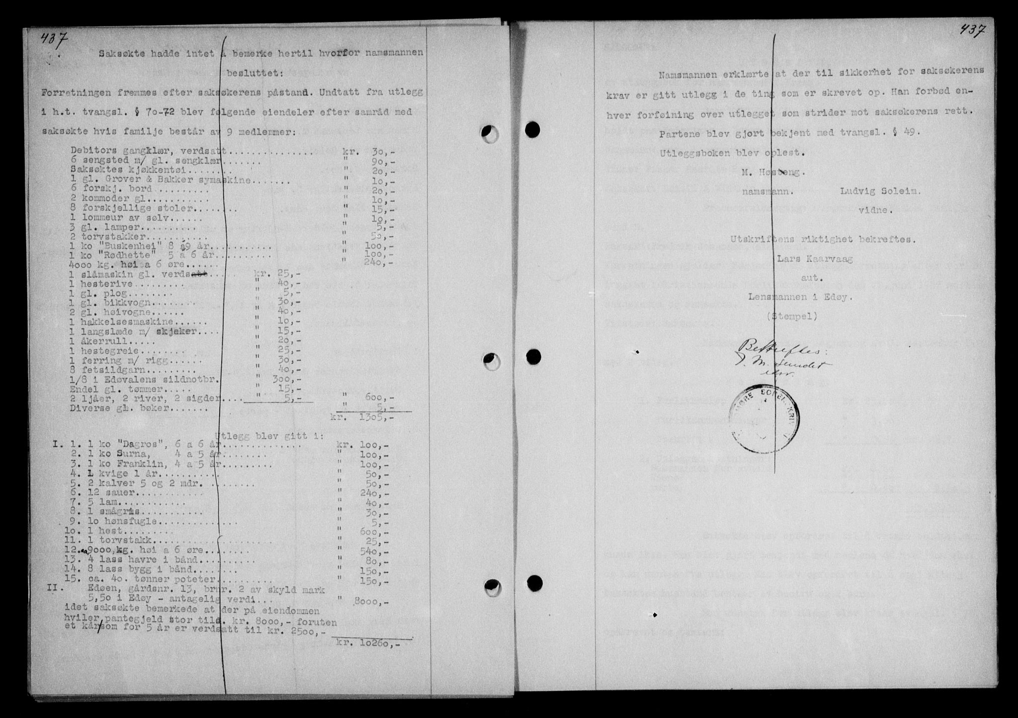 Nordmøre sorenskriveri, AV/SAT-A-4132/1/2/2Ca/L0062: Mortgage book no. 52, 1927-1927, Deed date: 03.10.1927