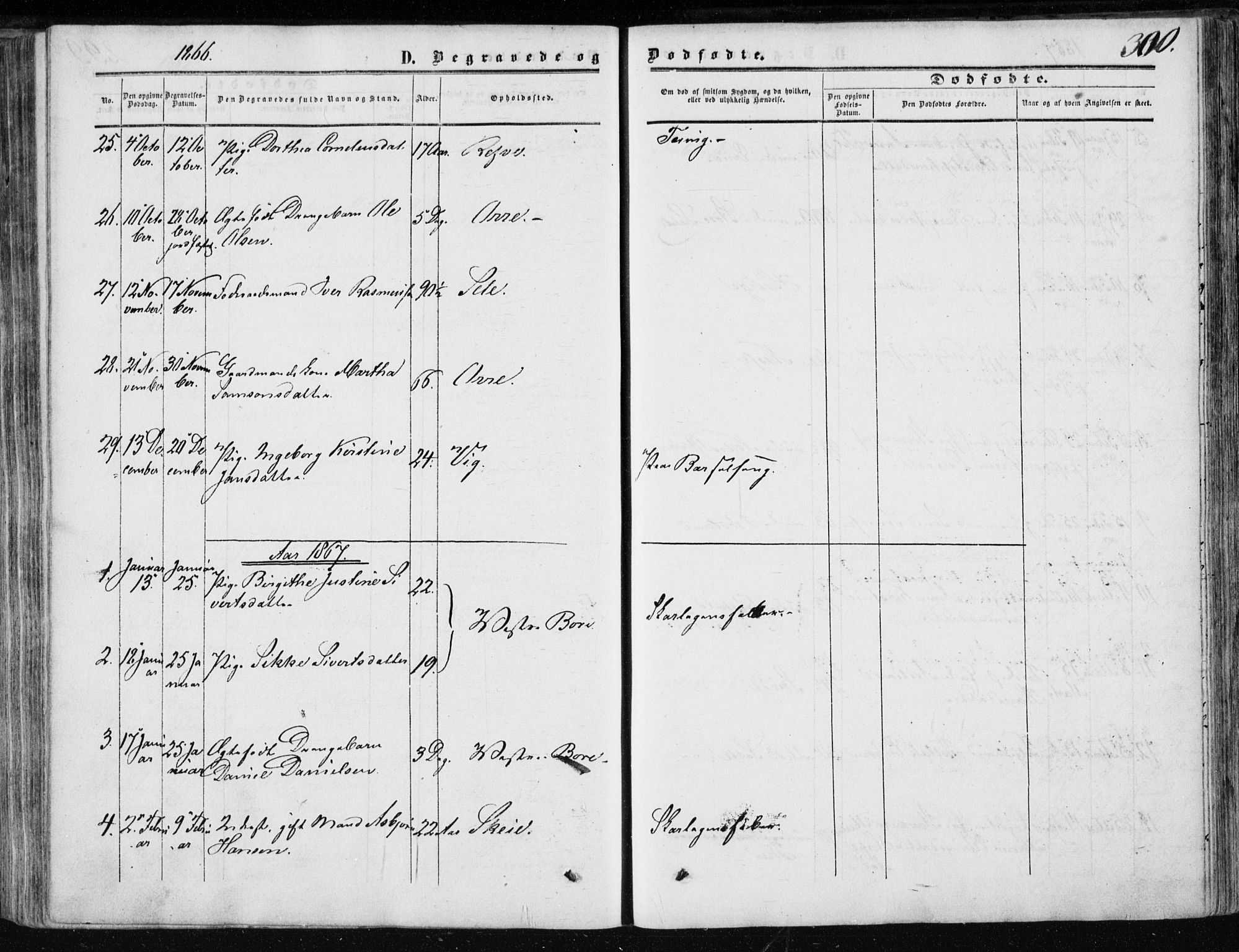 Klepp sokneprestkontor, AV/SAST-A-101803/001/3/30BA/L0005: Parish register (official) no. A 5, 1853-1870, p. 300