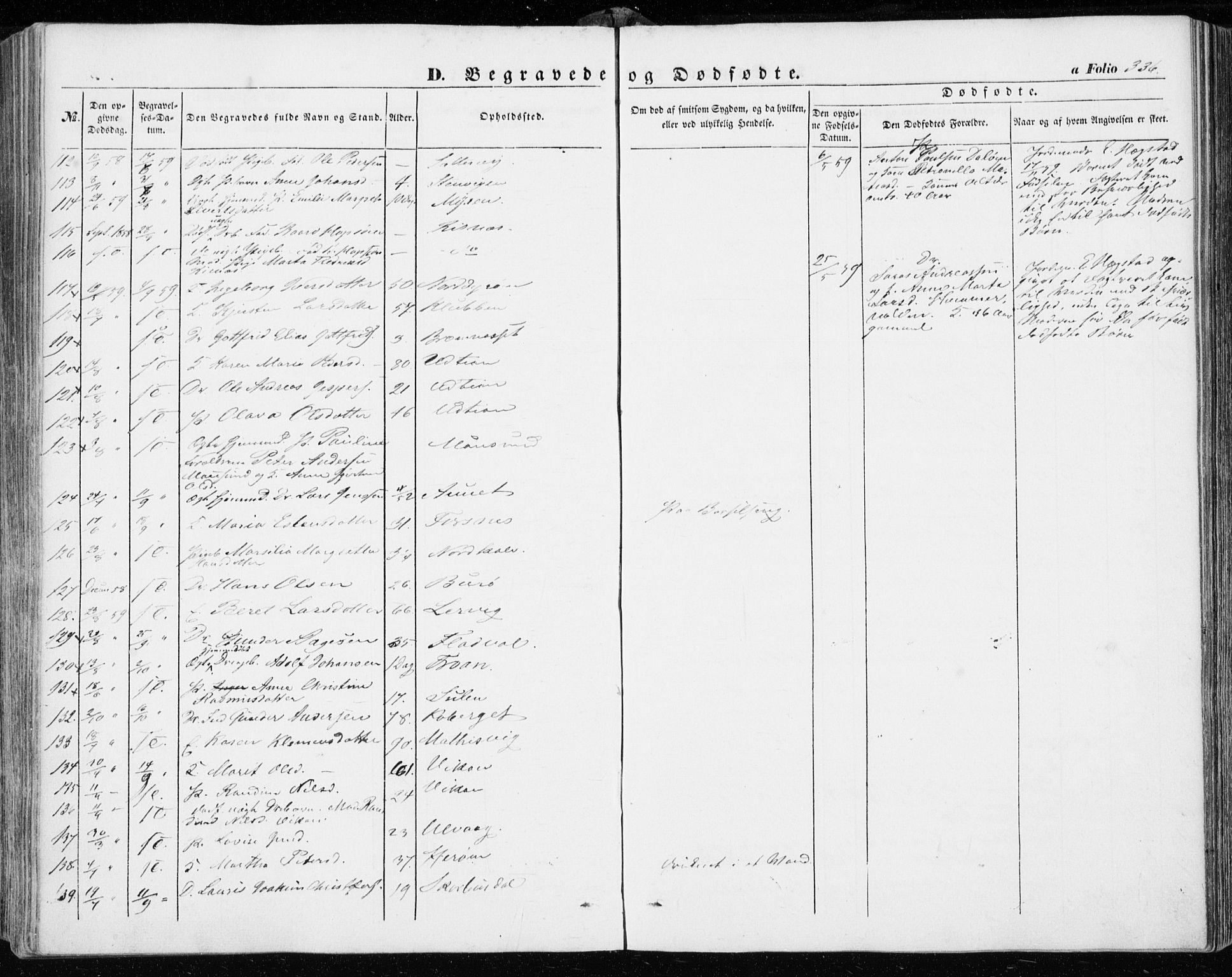 Ministerialprotokoller, klokkerbøker og fødselsregistre - Sør-Trøndelag, SAT/A-1456/634/L0530: Parish register (official) no. 634A06, 1852-1860, p. 336