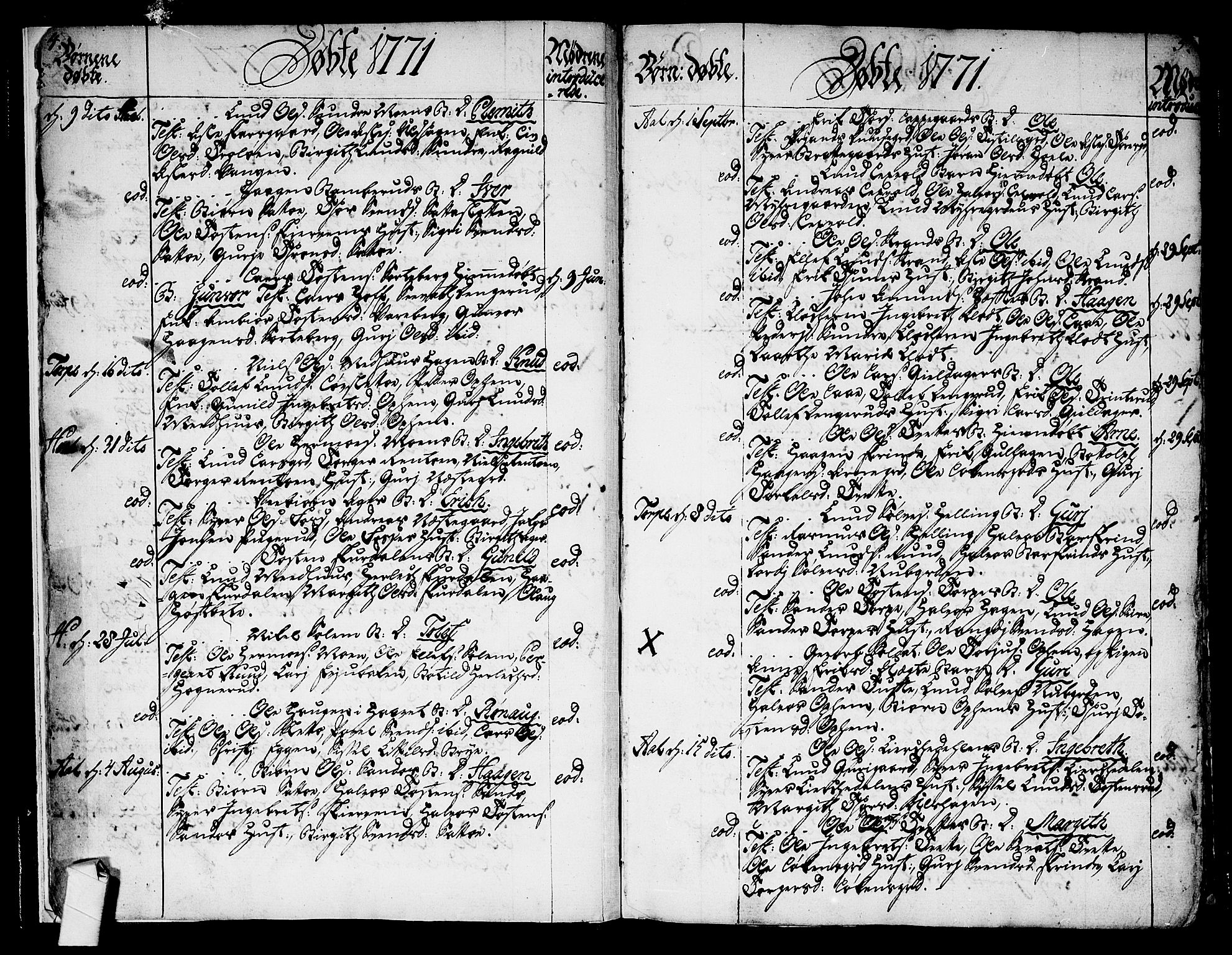 Ål kirkebøker, AV/SAKO-A-249/F/Fa/L0002: Parish register (official) no. I 2, 1771-1806, p. 4-5