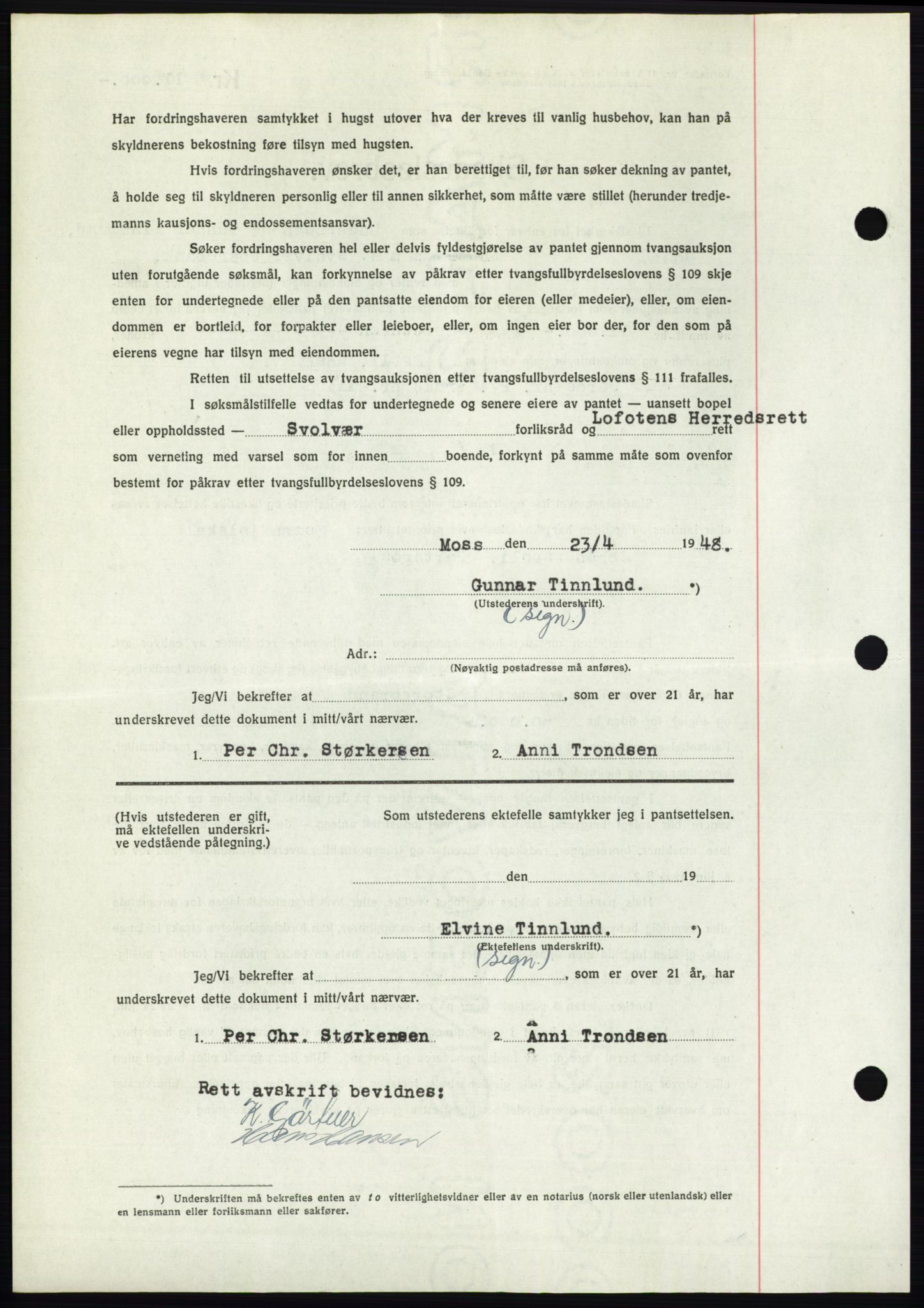 Moss sorenskriveri, AV/SAO-A-10168: Mortgage book no. B20, 1948-1948, Diary no: : 2055/1948