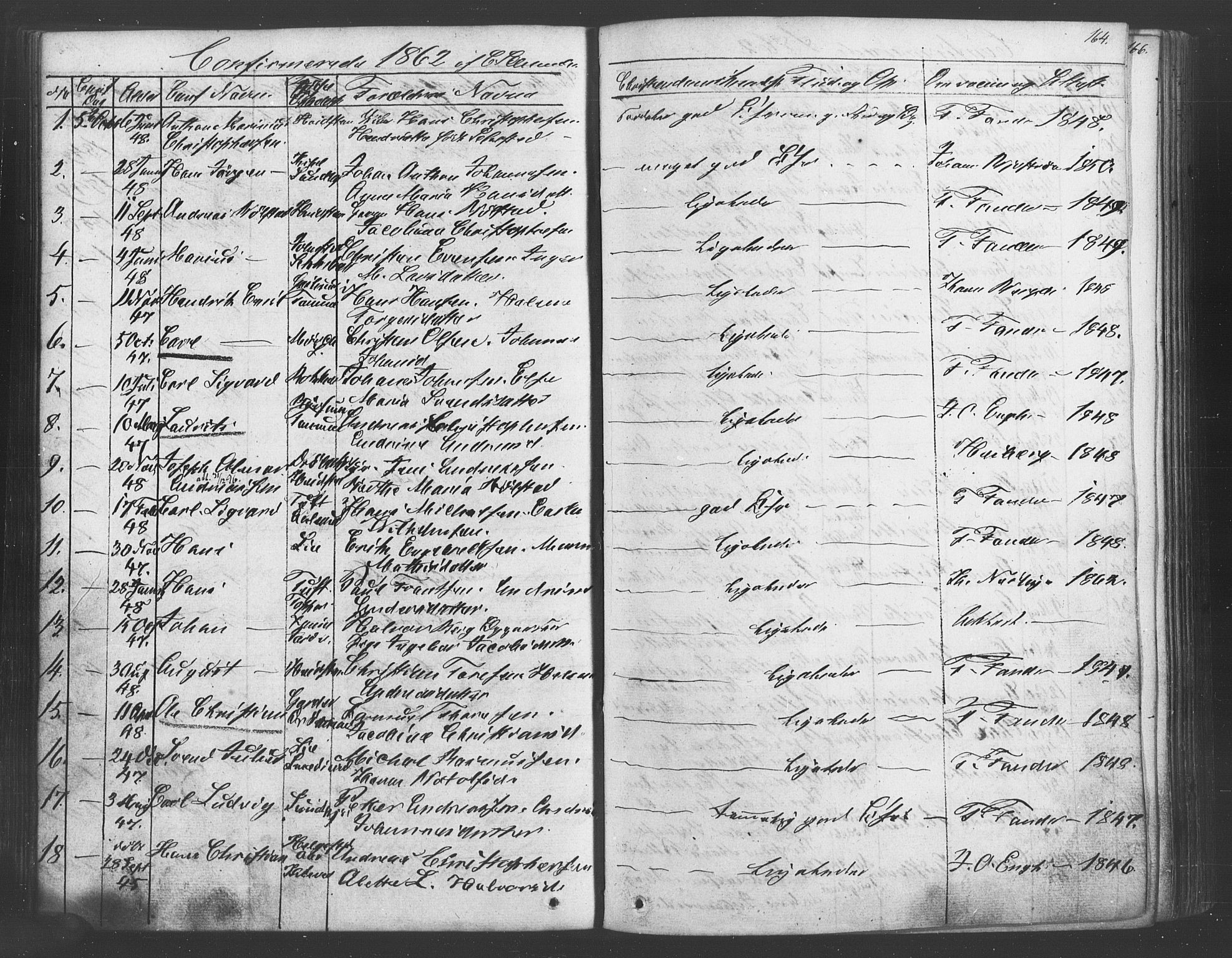 Vestby prestekontor Kirkebøker, SAO/A-10893/F/Fa/L0007: Parish register (official) no. I 7, 1850-1862, p. 164