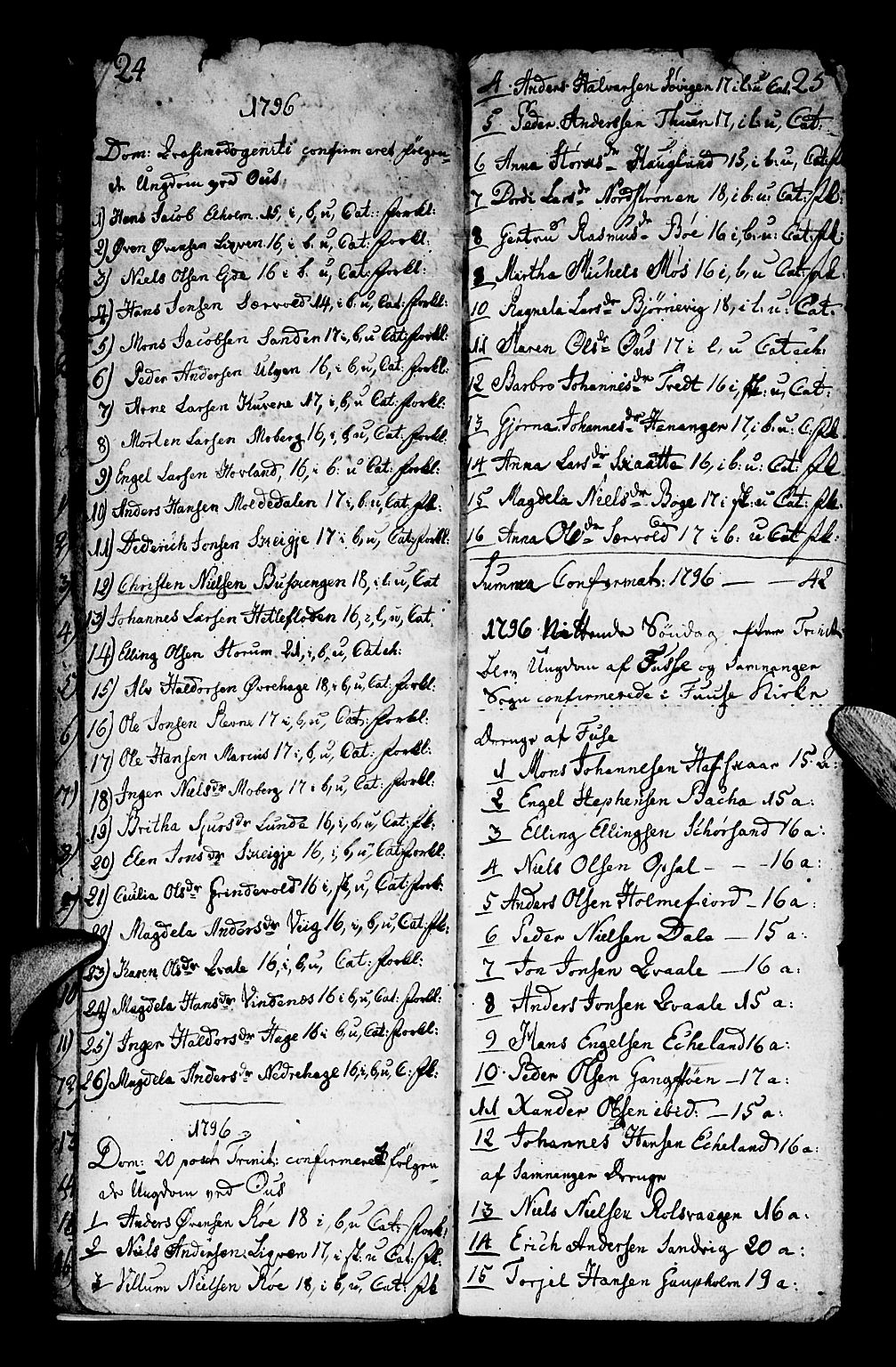 Os sokneprestembete, SAB/A-99929: Parish register (official) no. A 13, 1783-1810, p. 24-25