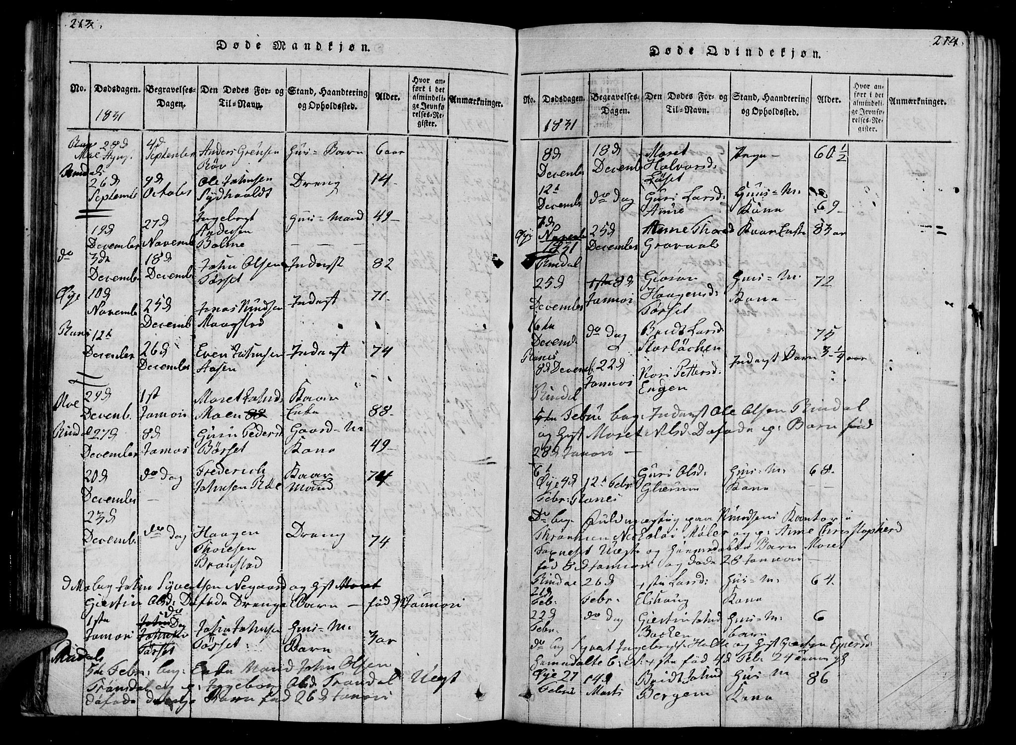 Ministerialprotokoller, klokkerbøker og fødselsregistre - Møre og Romsdal, SAT/A-1454/595/L1050: Parish register (copy) no. 595C02, 1819-1834, p. 213-214