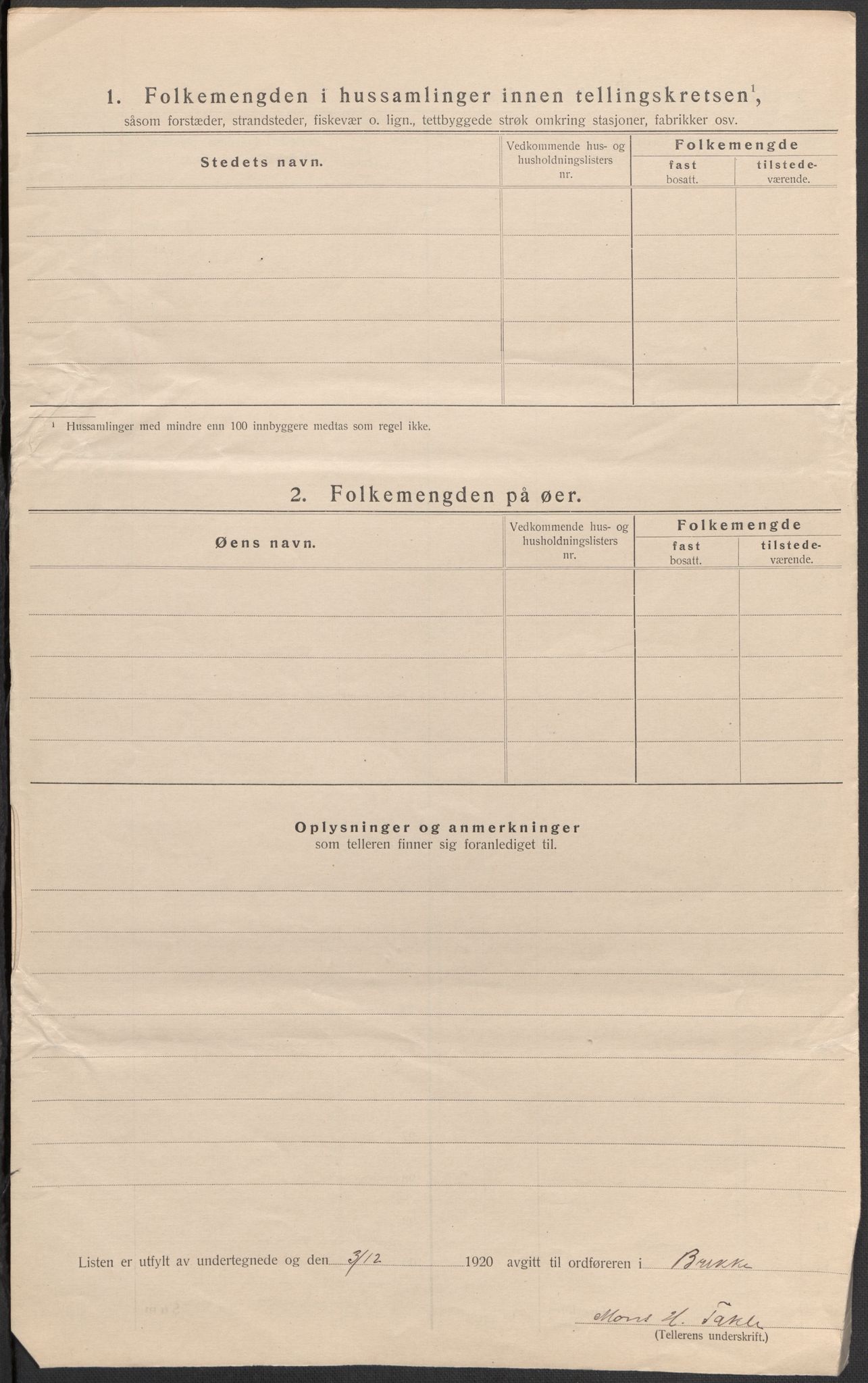 SAB, 1920 census for Brekke, 1920, p. 26