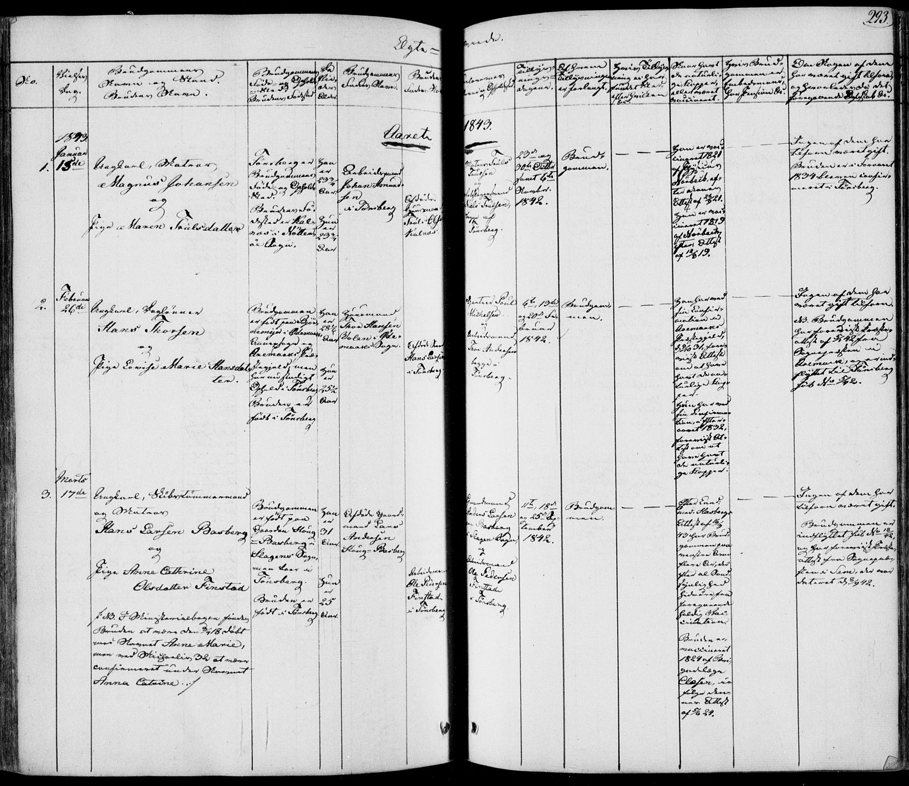 Tønsberg kirkebøker, AV/SAKO-A-330/F/Fa/L0006: Parish register (official) no. I 6, 1836-1844, p. 293