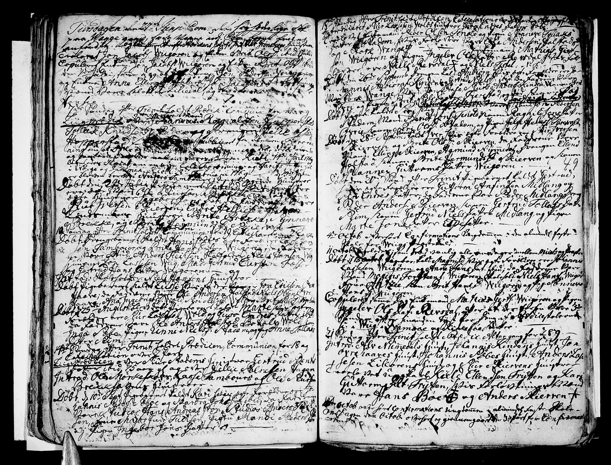 Vik sokneprestembete, SAB/A-81501: Parish register (official) no. A 3 /1, 1755-1771, p. 49