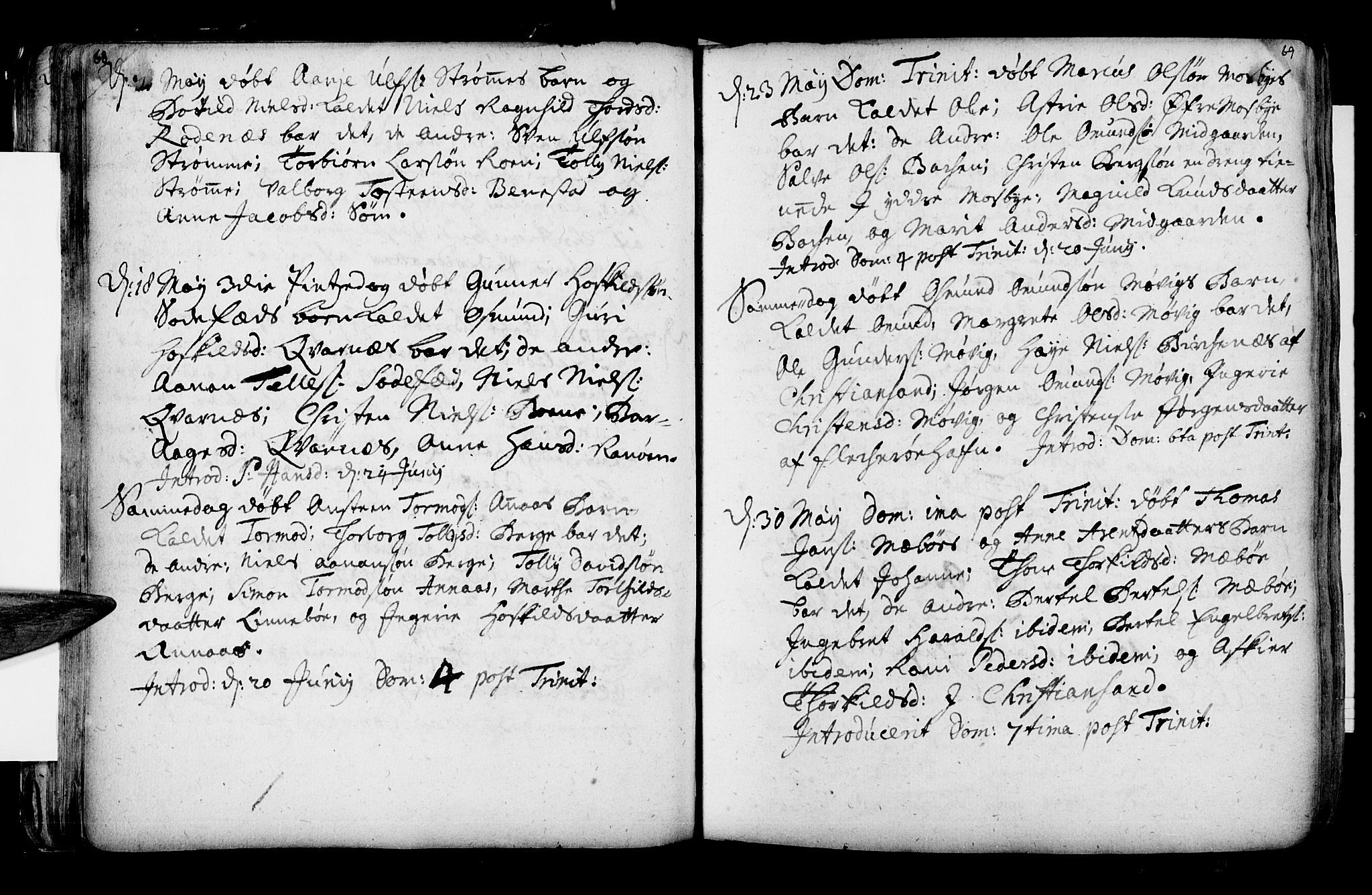 Oddernes sokneprestkontor, AV/SAK-1111-0033/F/Fa/Faa/L0002: Parish register (official) no. A 2, 1719-1764, p. 68-69