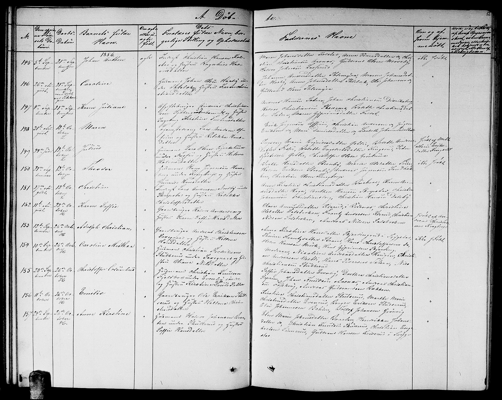 Høland prestekontor Kirkebøker, AV/SAO-A-10346a/G/Ga/L0004: Parish register (copy) no. I 4, 1854-1862, p. 52