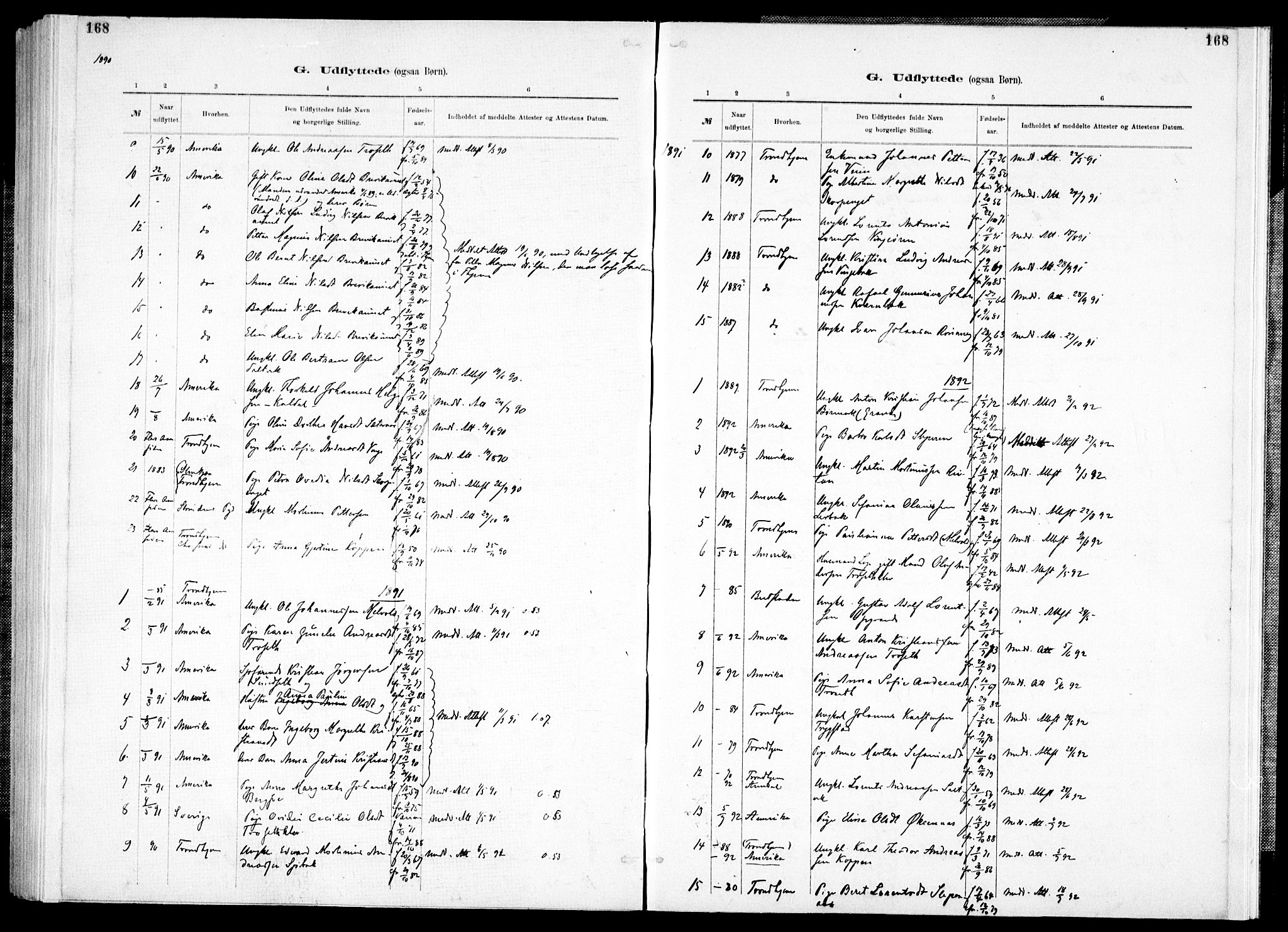 Ministerialprotokoller, klokkerbøker og fødselsregistre - Nord-Trøndelag, SAT/A-1458/733/L0325: Parish register (official) no. 733A04, 1884-1908, p. 168