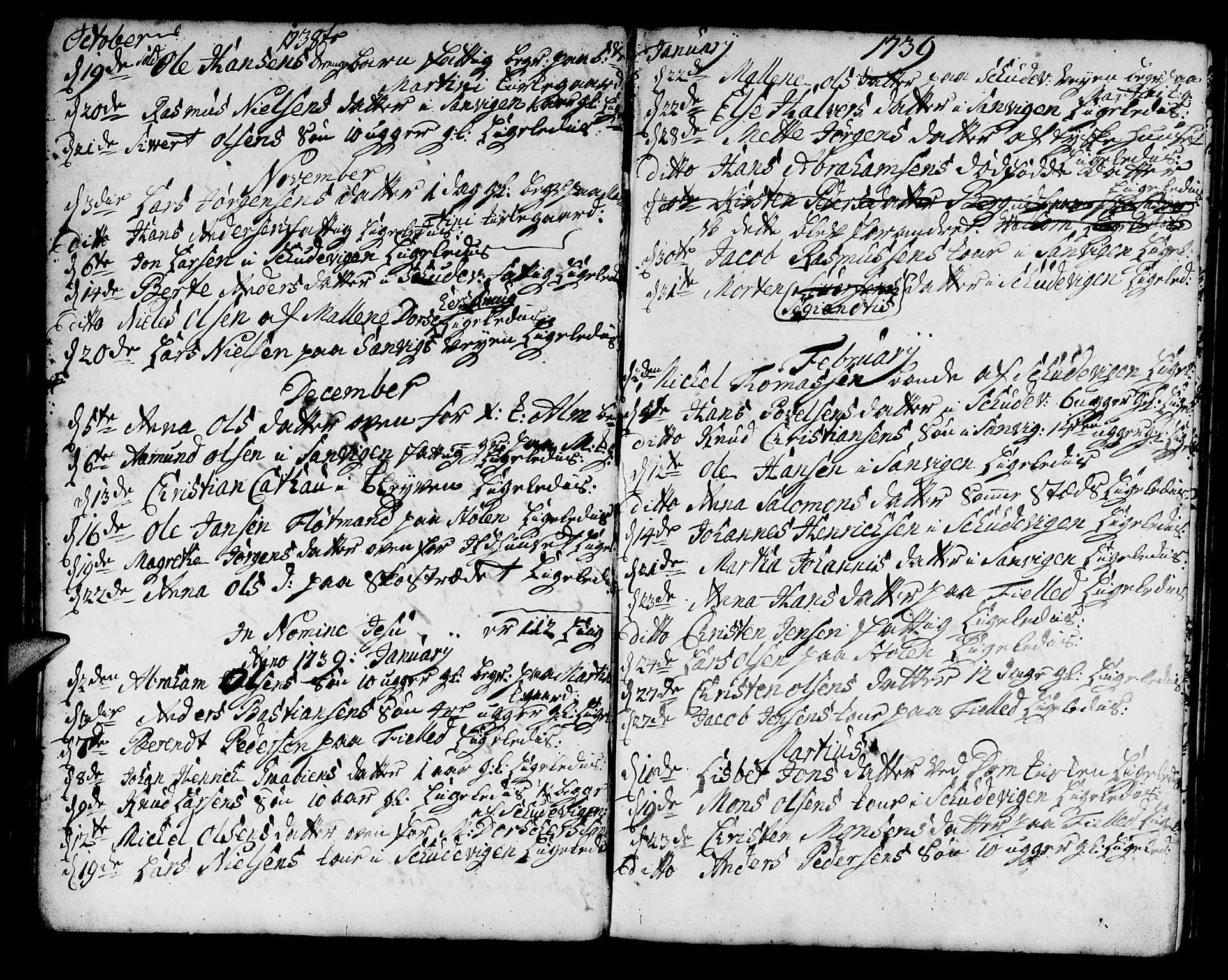 Korskirken sokneprestembete, SAB/A-76101/H/Haa/L0011: Parish register (official) no. A 11, 1731-1785, p. 23