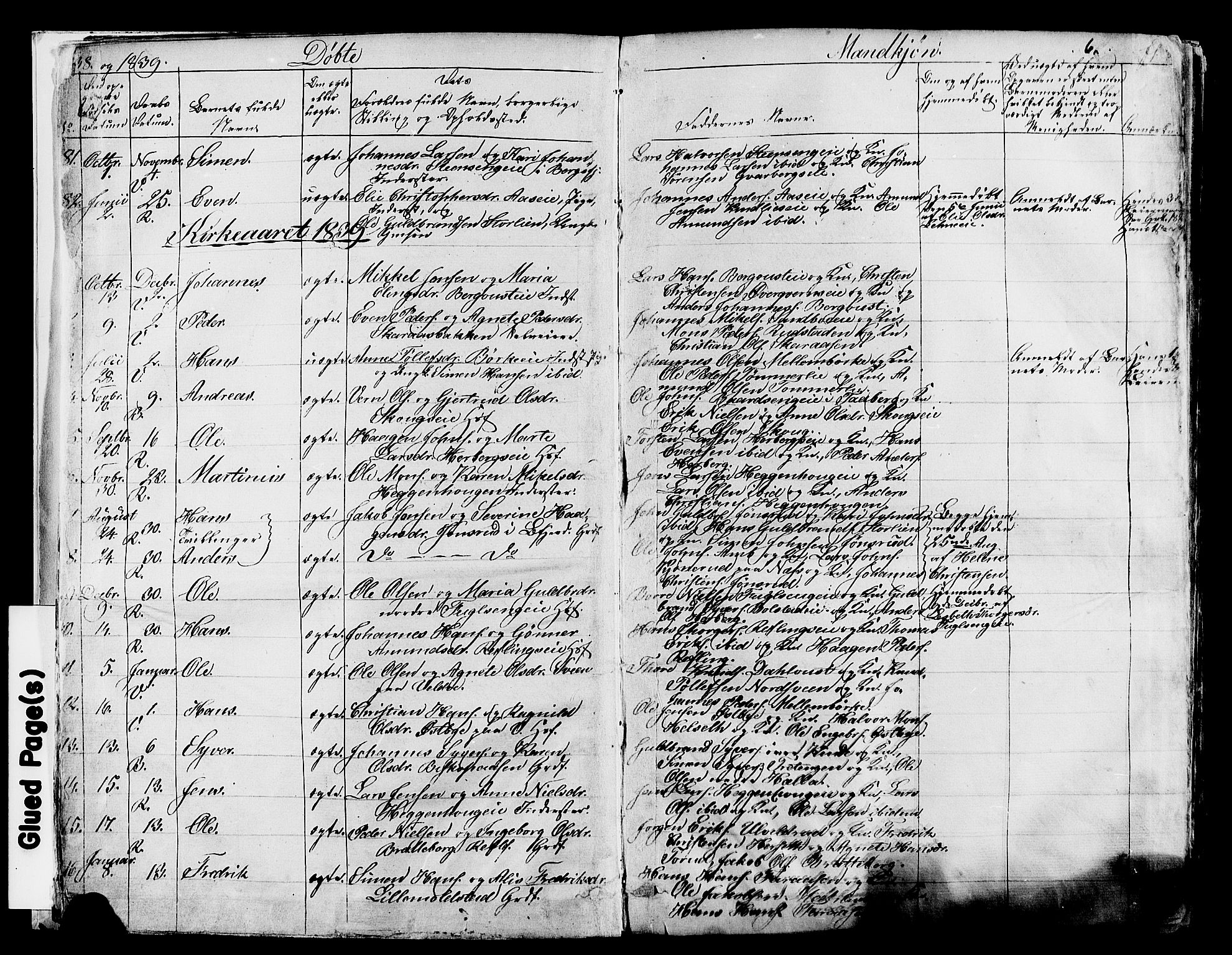 Ringsaker prestekontor, AV/SAH-PREST-014/K/Ka/L0008: Parish register (official) no. 8, 1837-1850, p. 6