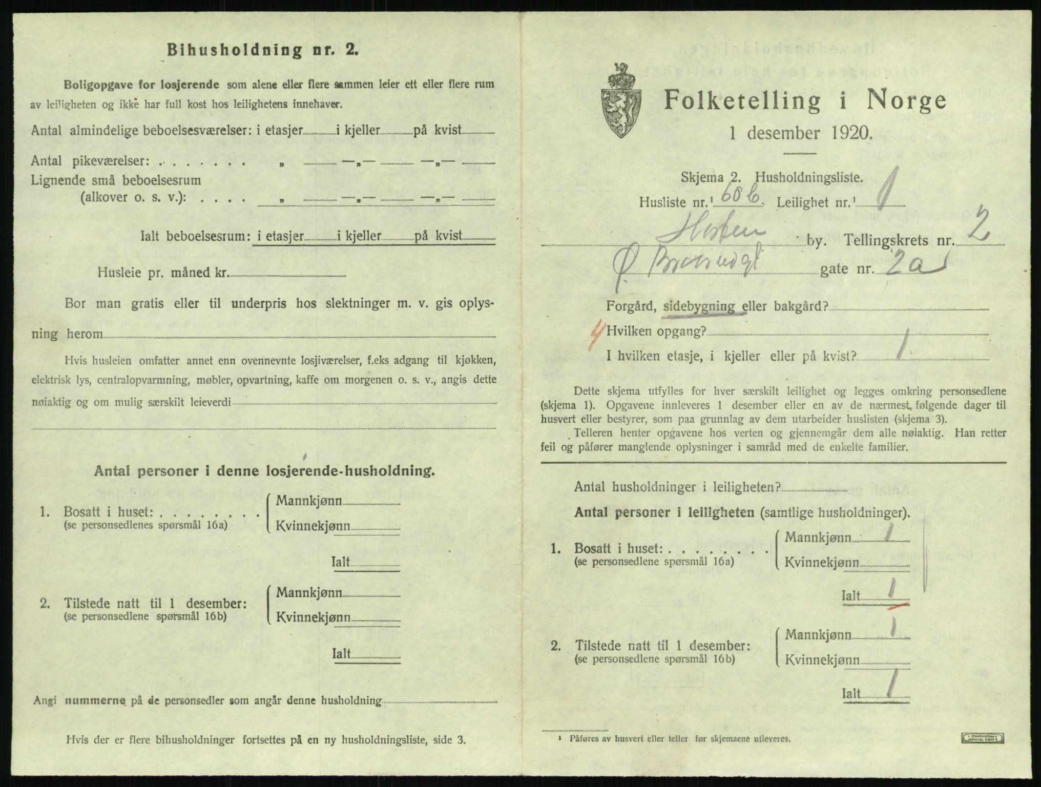 SAKO, 1920 census for Horten, 1920, p. 3557