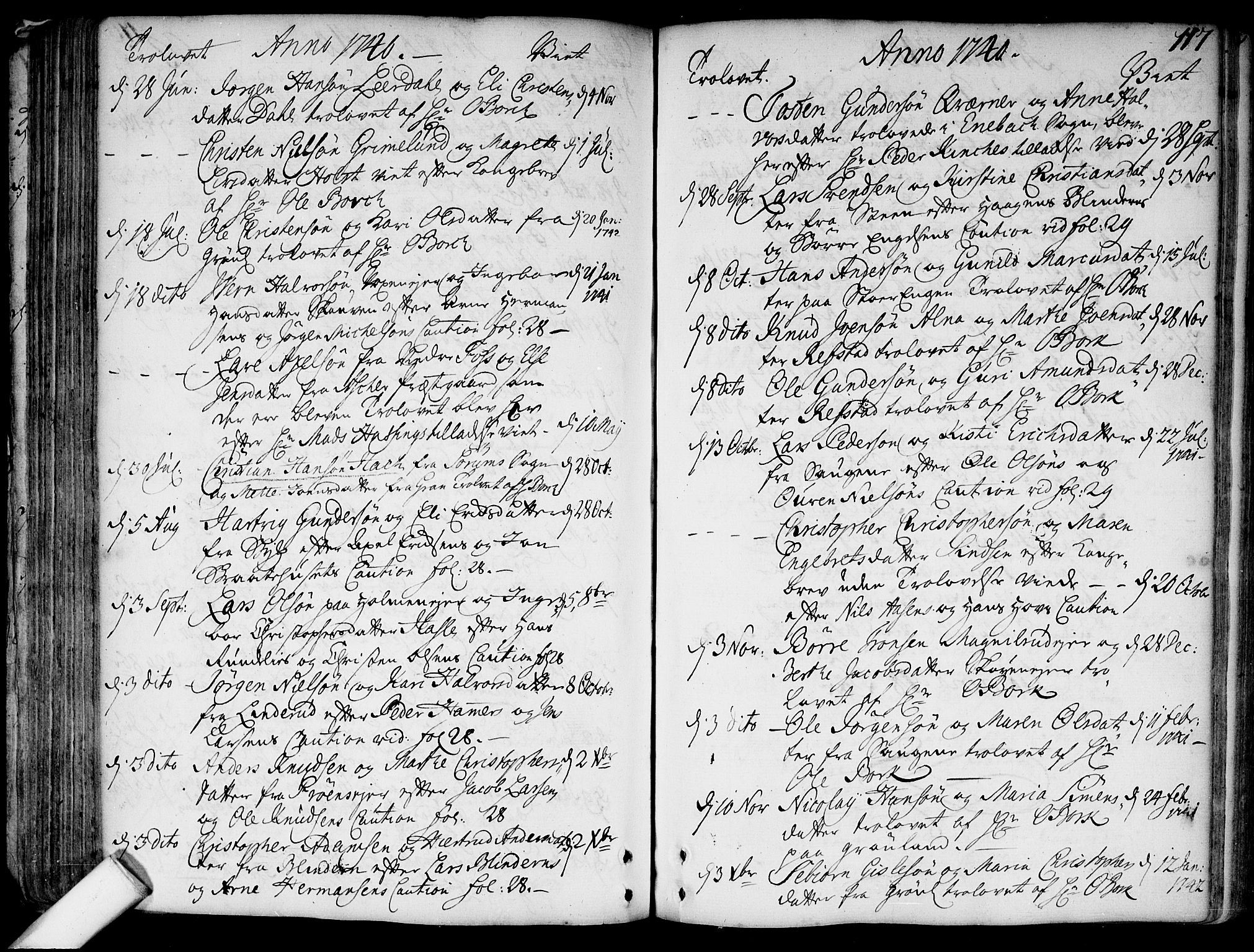 Aker prestekontor kirkebøker, SAO/A-10861/F/L0007: Parish register (official) no. 7, 1734-1748, p. 117