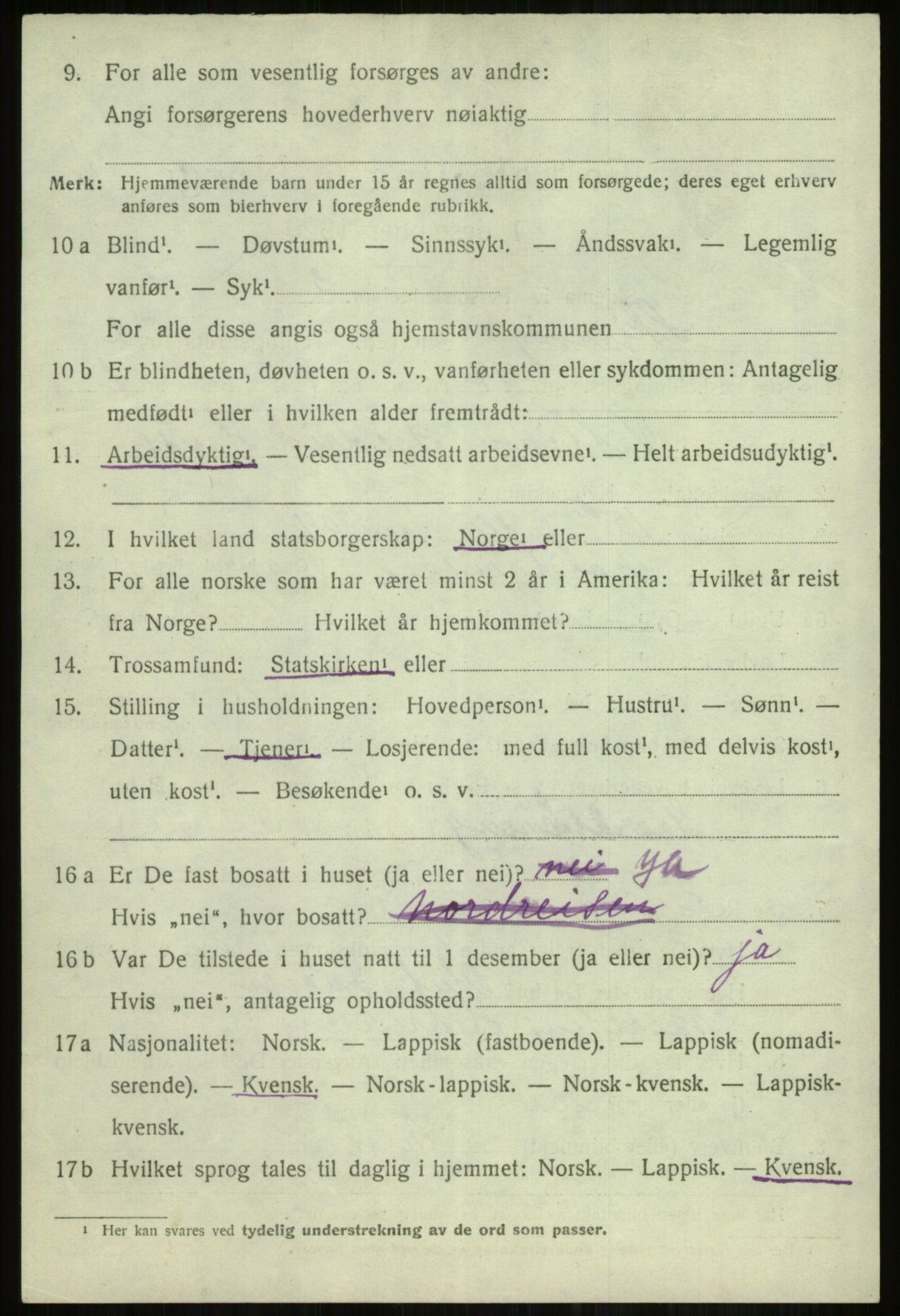 SATØ, 1920 census for Skjervøy, 1920, p. 2080