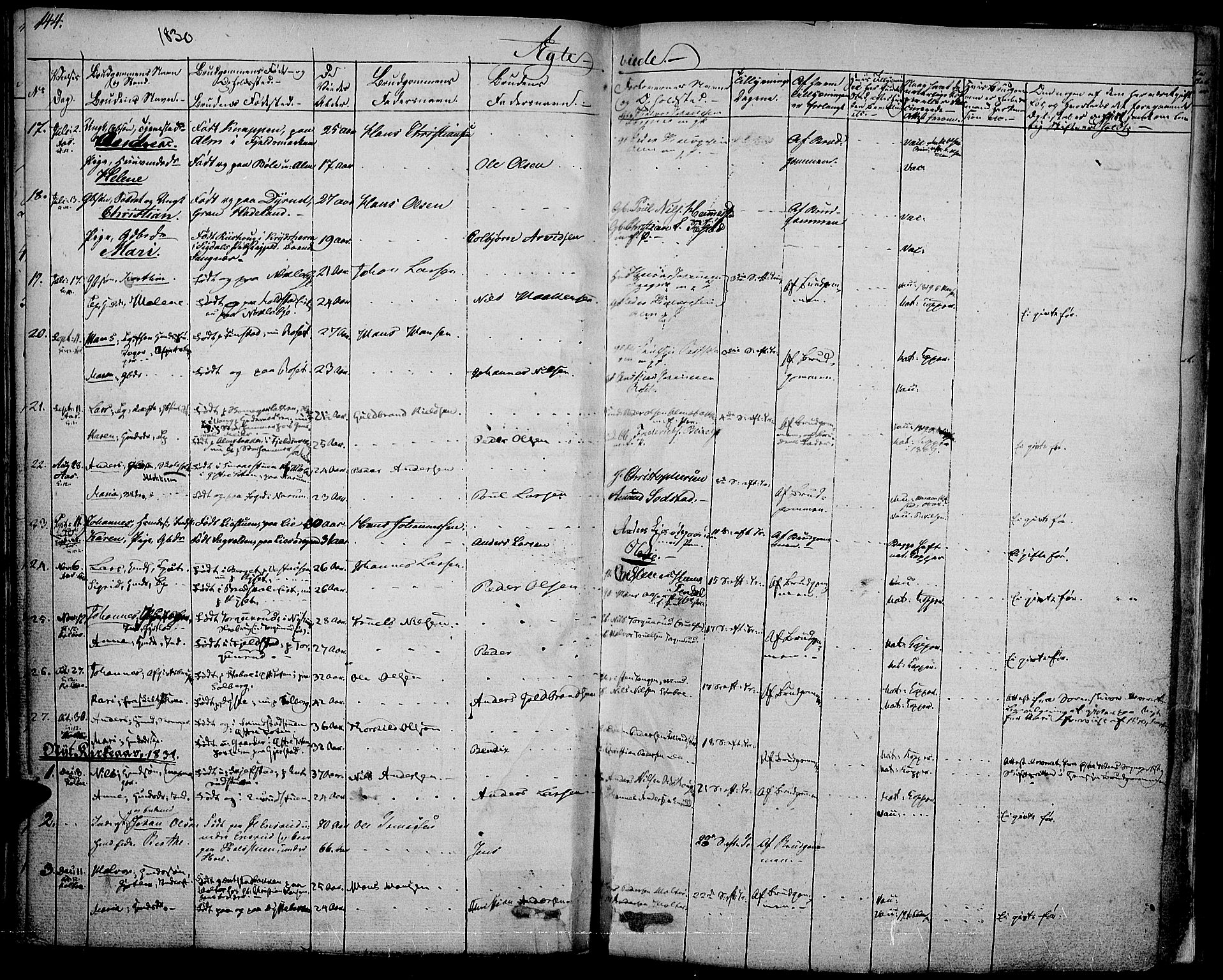 Vestre Toten prestekontor, SAH/PREST-108/H/Ha/Haa/L0002: Parish register (official) no. 2, 1825-1837, p. 144