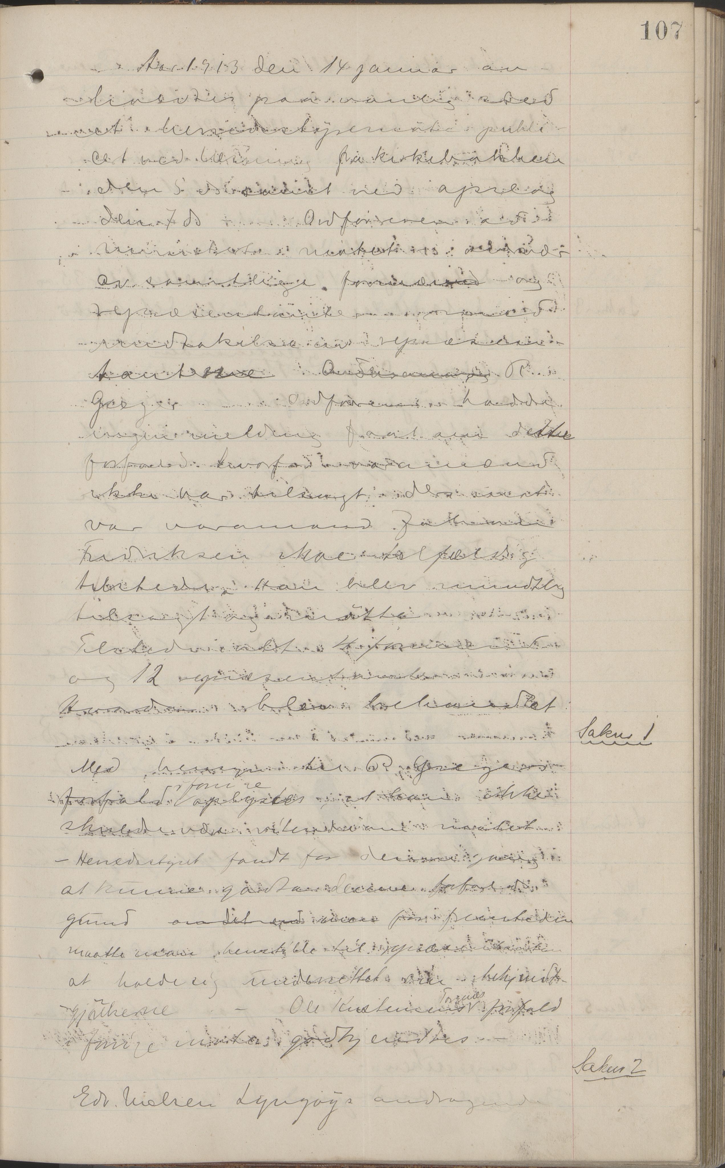 Brønnøy kommune. Formannskapet, AIN/K-18130.150/A/Aa/L0002d: Møtebok, 1910-1916, p. 107