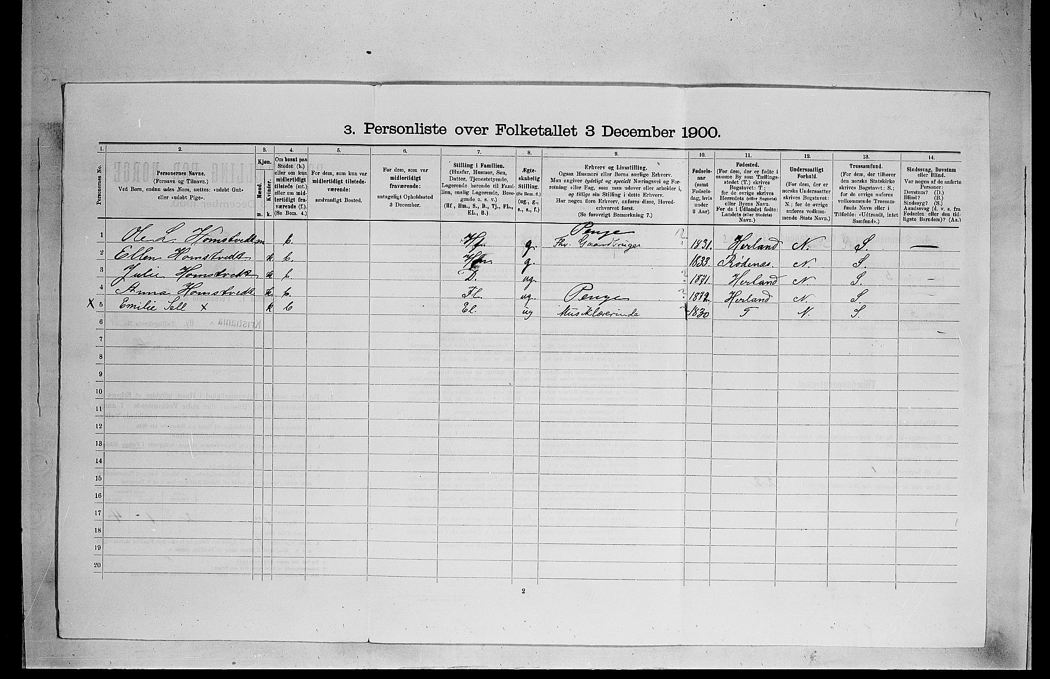 SAO, 1900 census for Kristiania, 1900, p. 29081