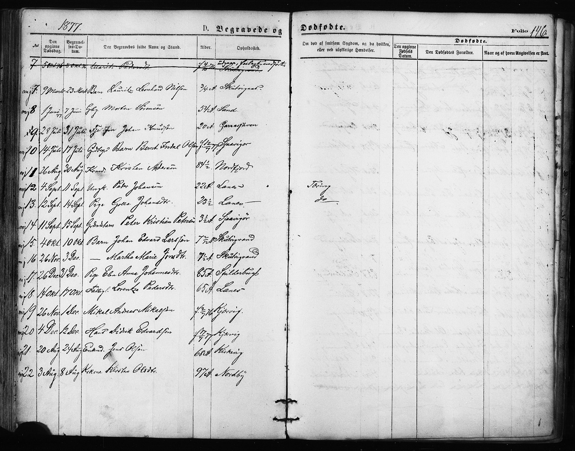 Balsfjord sokneprestembete, SATØ/S-1303/G/Ga/L0002kirke: Parish register (official) no. 2, 1871-1886, p. 146