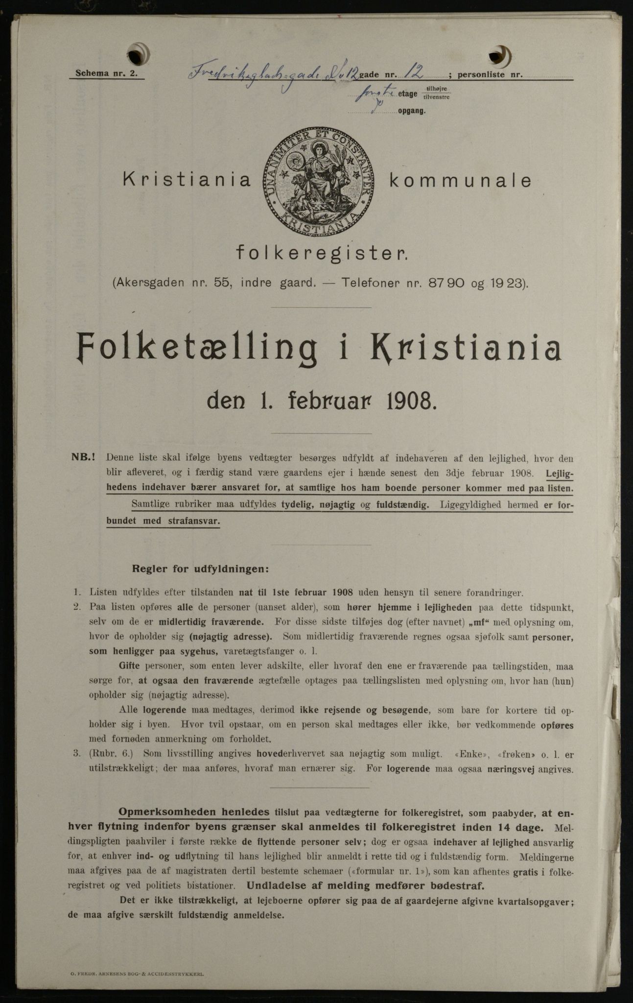 OBA, Municipal Census 1908 for Kristiania, 1908, p. 23994