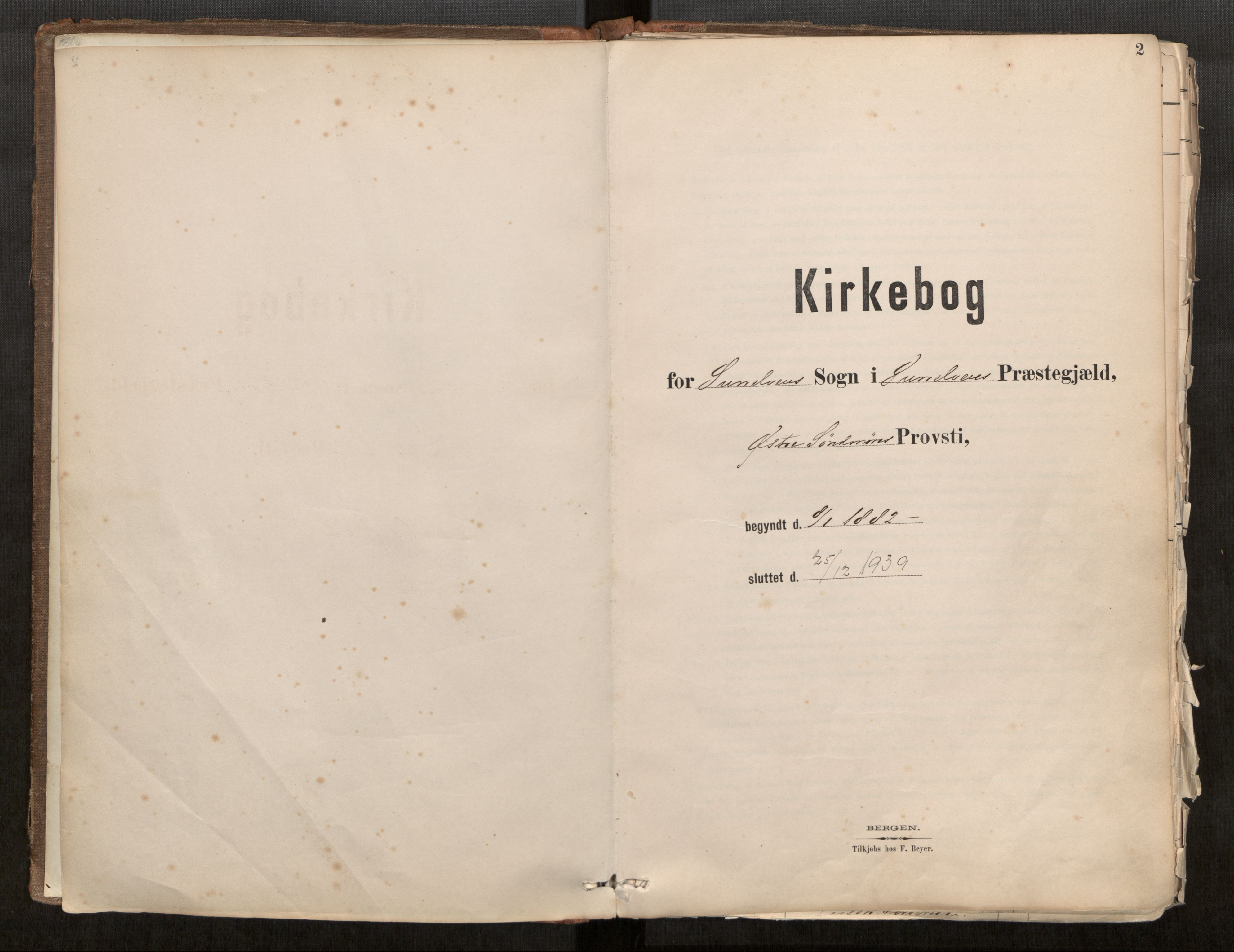 Sunnylven sokneprestkontor, SAT/A-1007: Parish register (official) no. 517A08, 1882-1939, p. 2