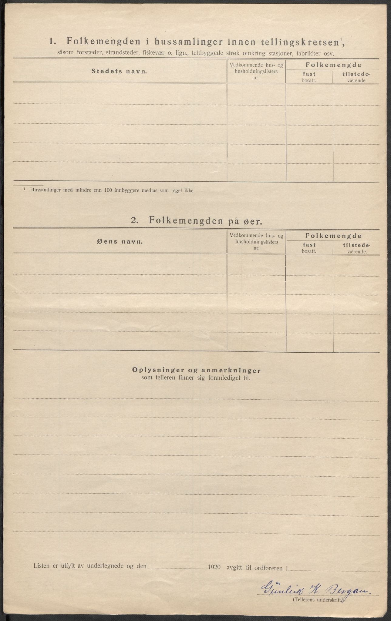 SAKO, 1920 census for Flesberg, 1920, p. 18