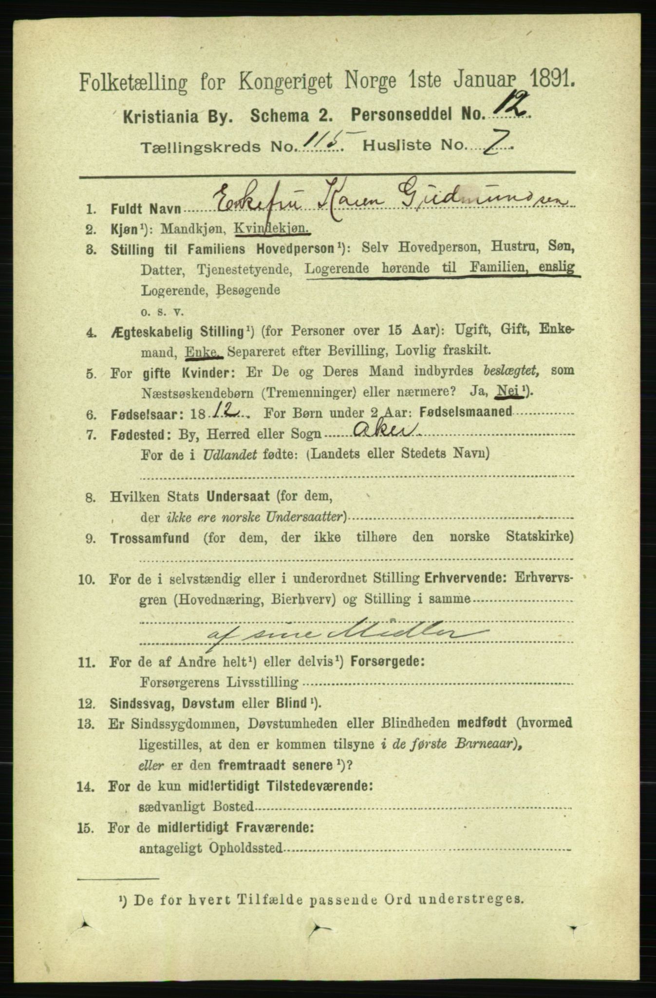 RA, 1891 census for 0301 Kristiania, 1891, p. 61827