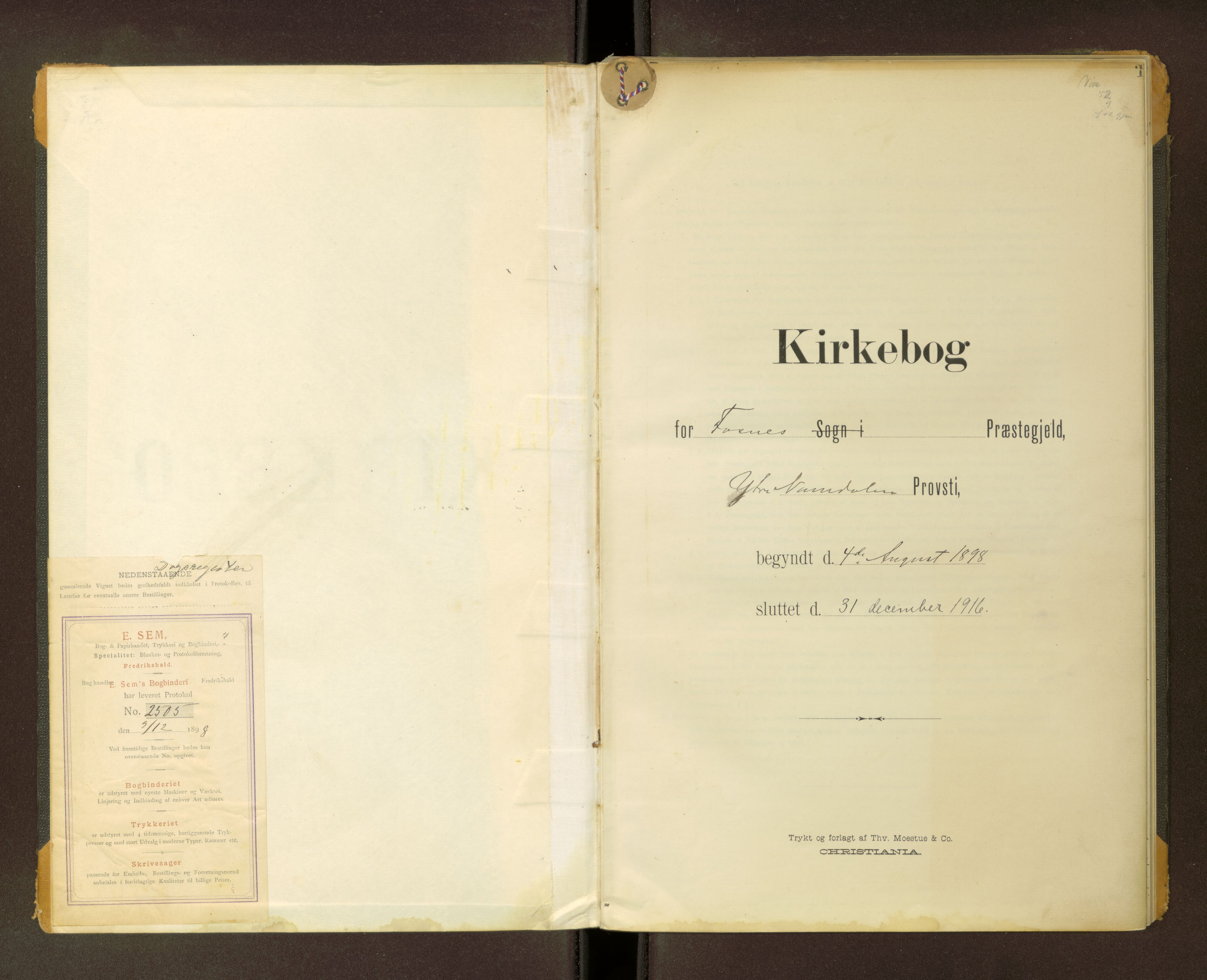Ministerialprotokoller, klokkerbøker og fødselsregistre - Nord-Trøndelag, SAT/A-1458/773/L0618: Diary records no. 618, 1898-1916