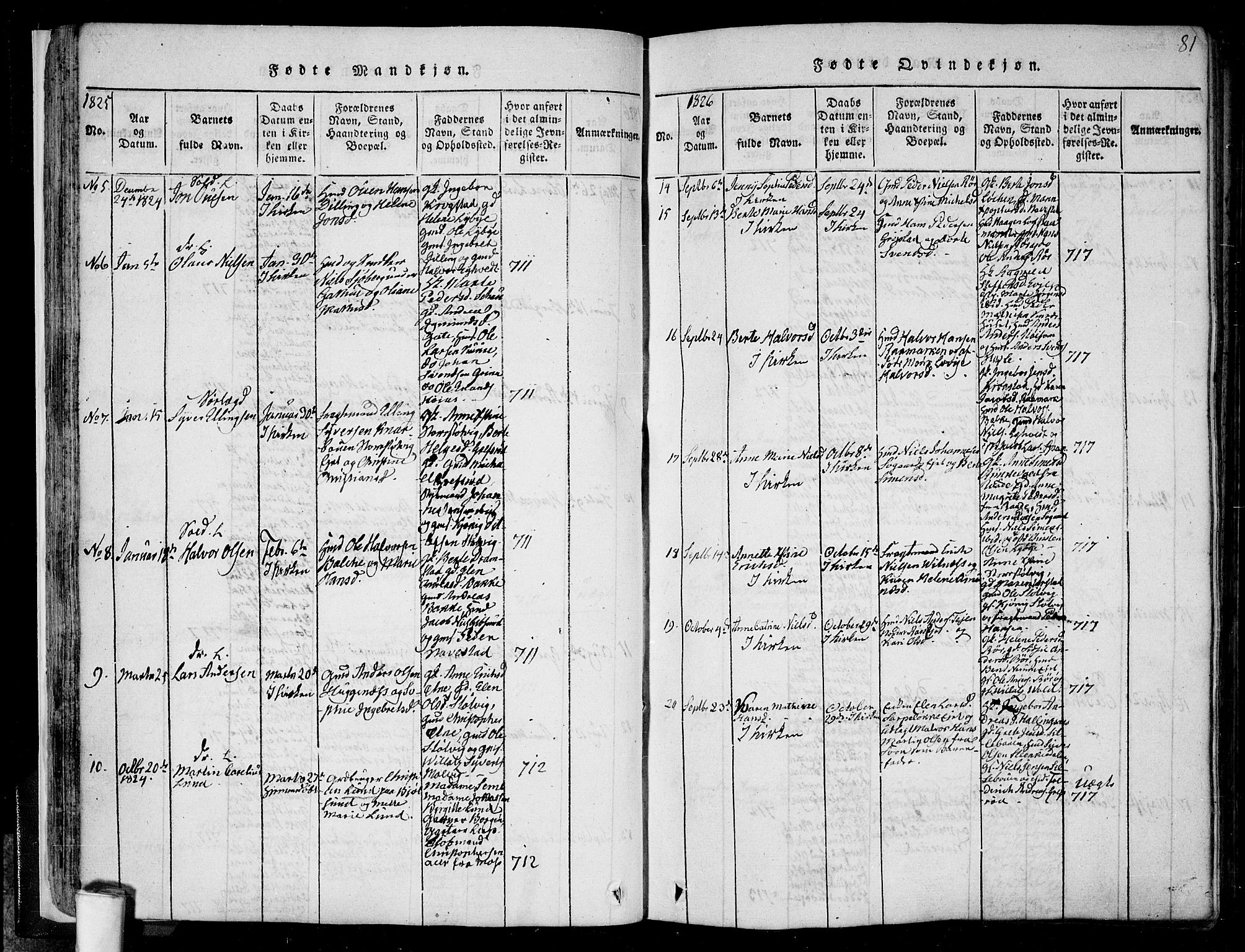 Rygge prestekontor Kirkebøker, SAO/A-10084b/F/Fa/L0003: Parish register (official) no. 3, 1814-1836, p. 80-81