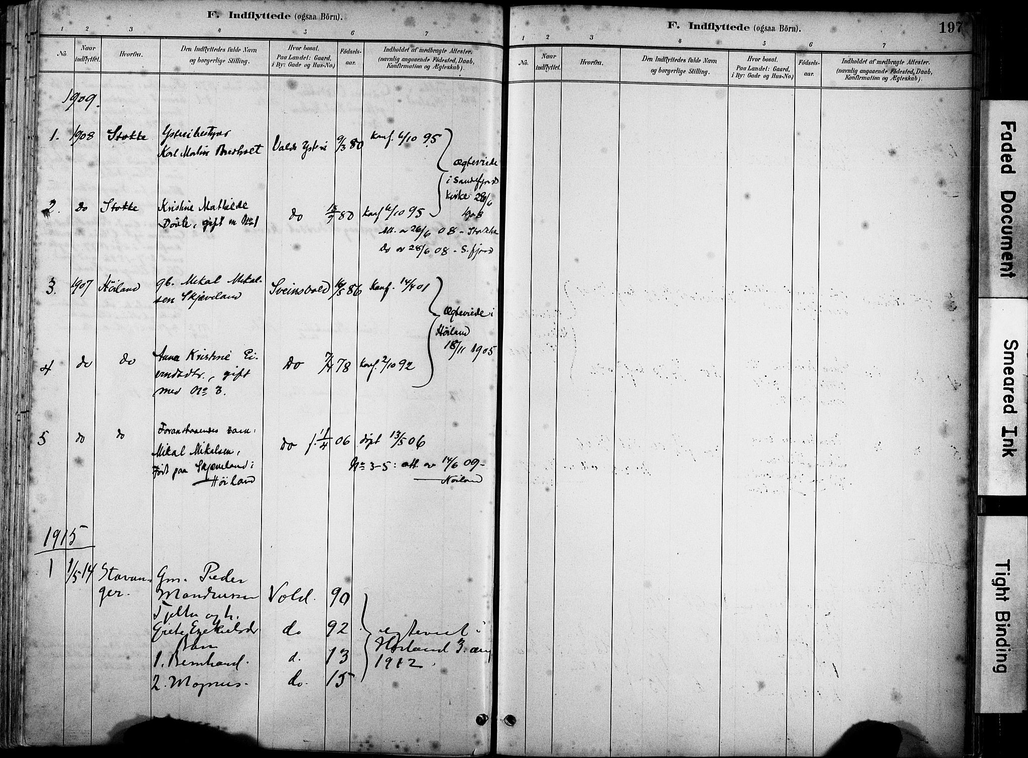 Klepp sokneprestkontor, SAST/A-101803/001/3/30BA/L0008: Parish register (official) no. A 9, 1886-1919, p. 197